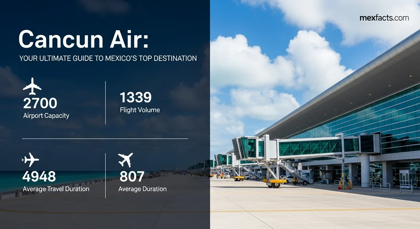 Mexican facts and data about Cancun Air with statistical information