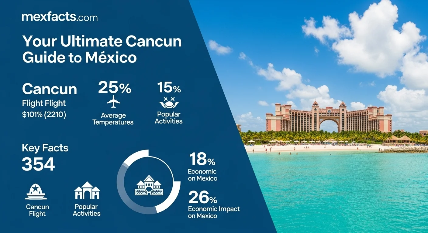 Mexican facts and data about Cancun Flight with statistical information