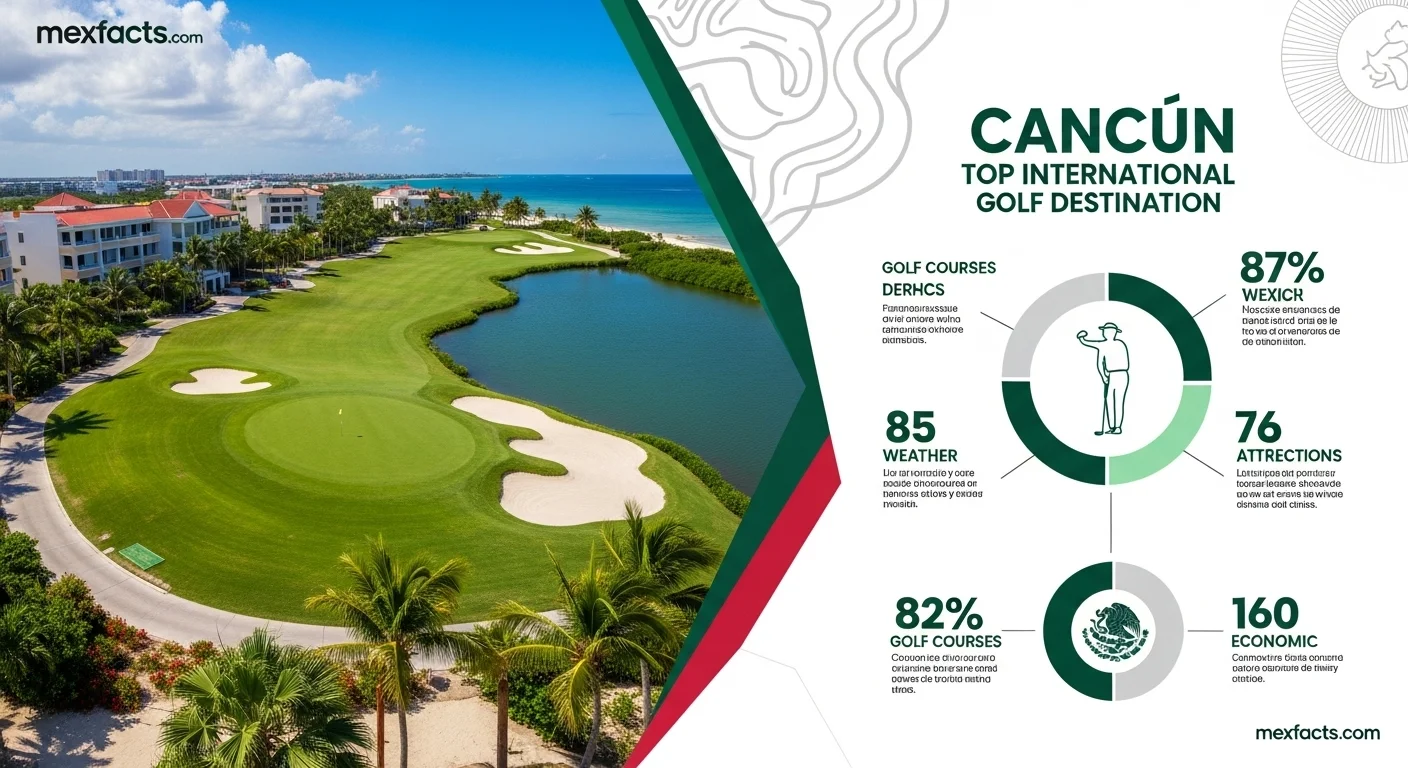 Mexican facts and data about Cancun Golf with statistical information