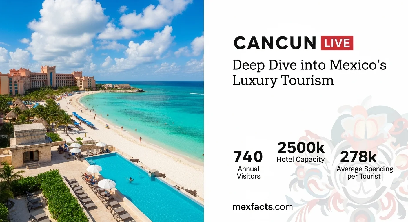 Mexican facts and data about Cancun Live with statistical information