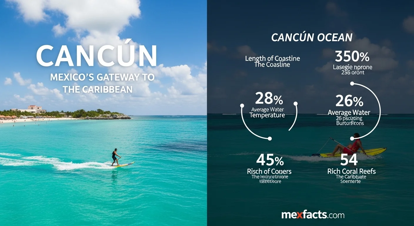 Mexican facts and data about Cancun Ocean with statistical information