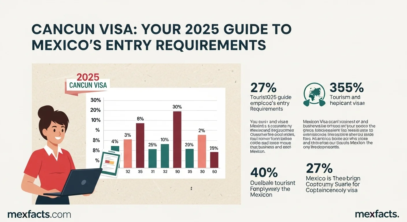 Mexican facts and data about Cancun Visa with statistical information