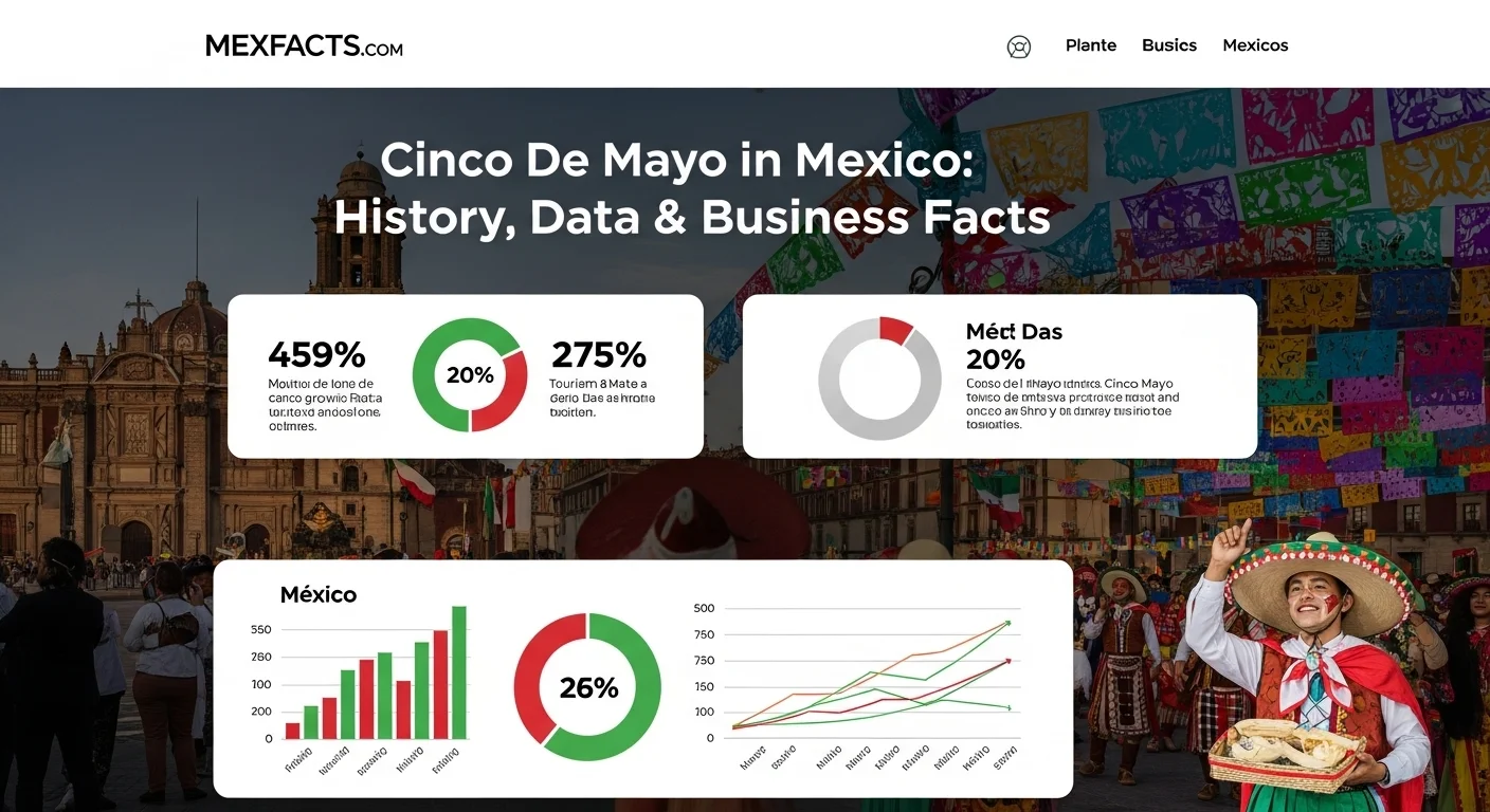 Mexican facts and data about Cinco De Mayo with statistical information