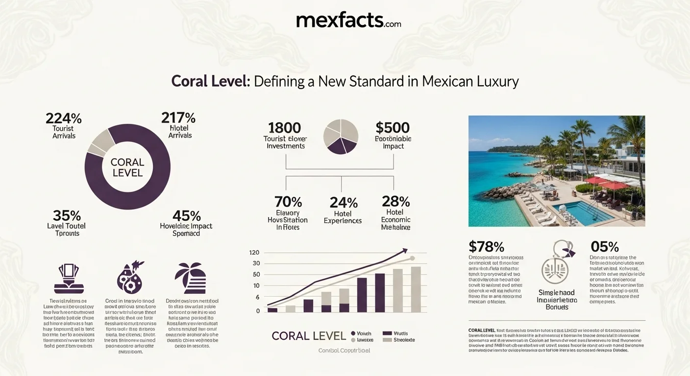 Infographic showing tourism growth statistics in Mexico's luxury sector.