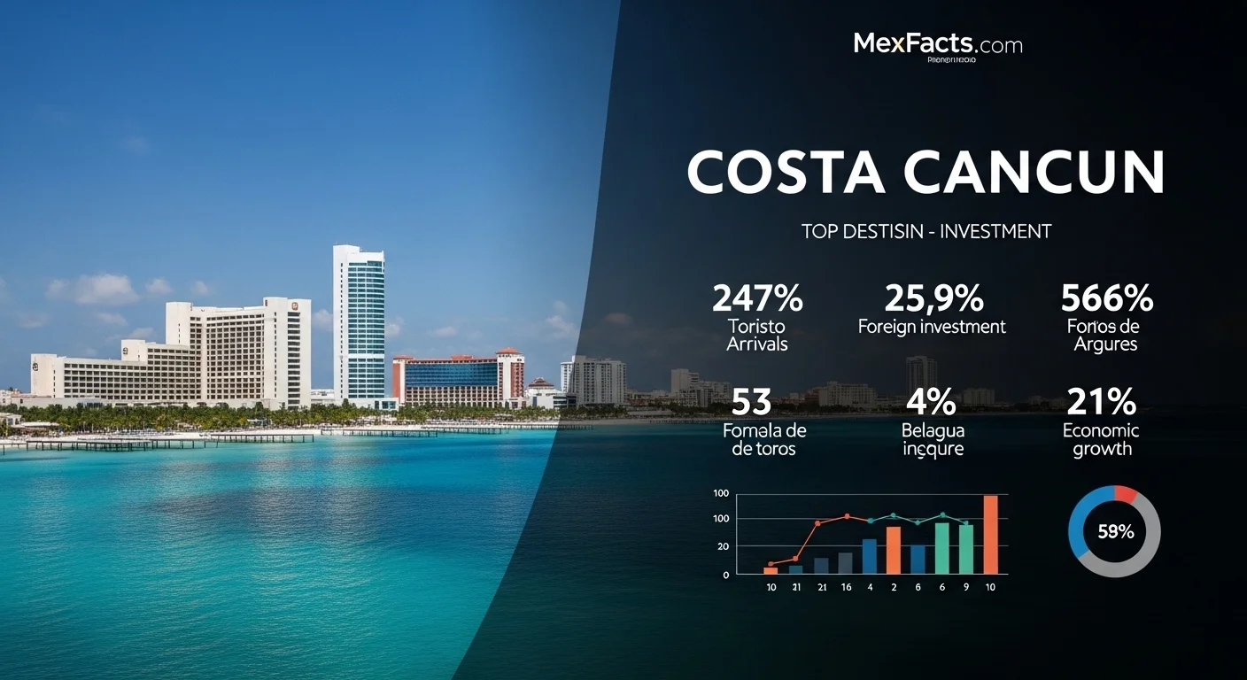 Mexican facts and data about Costa Cancun with statistical information
