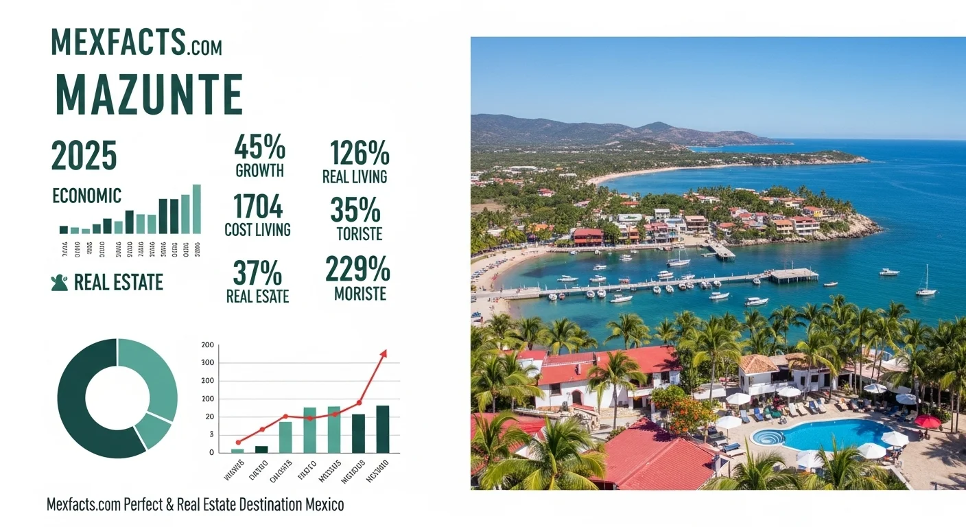 Mexican facts and data about Mazunte with statistical information