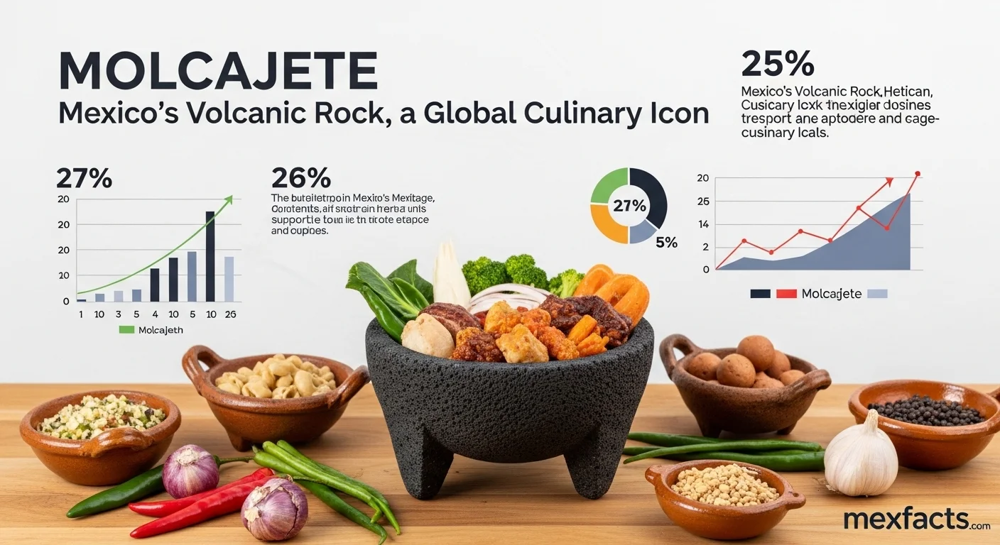 Mexican facts and data about Molcajete with statistical information