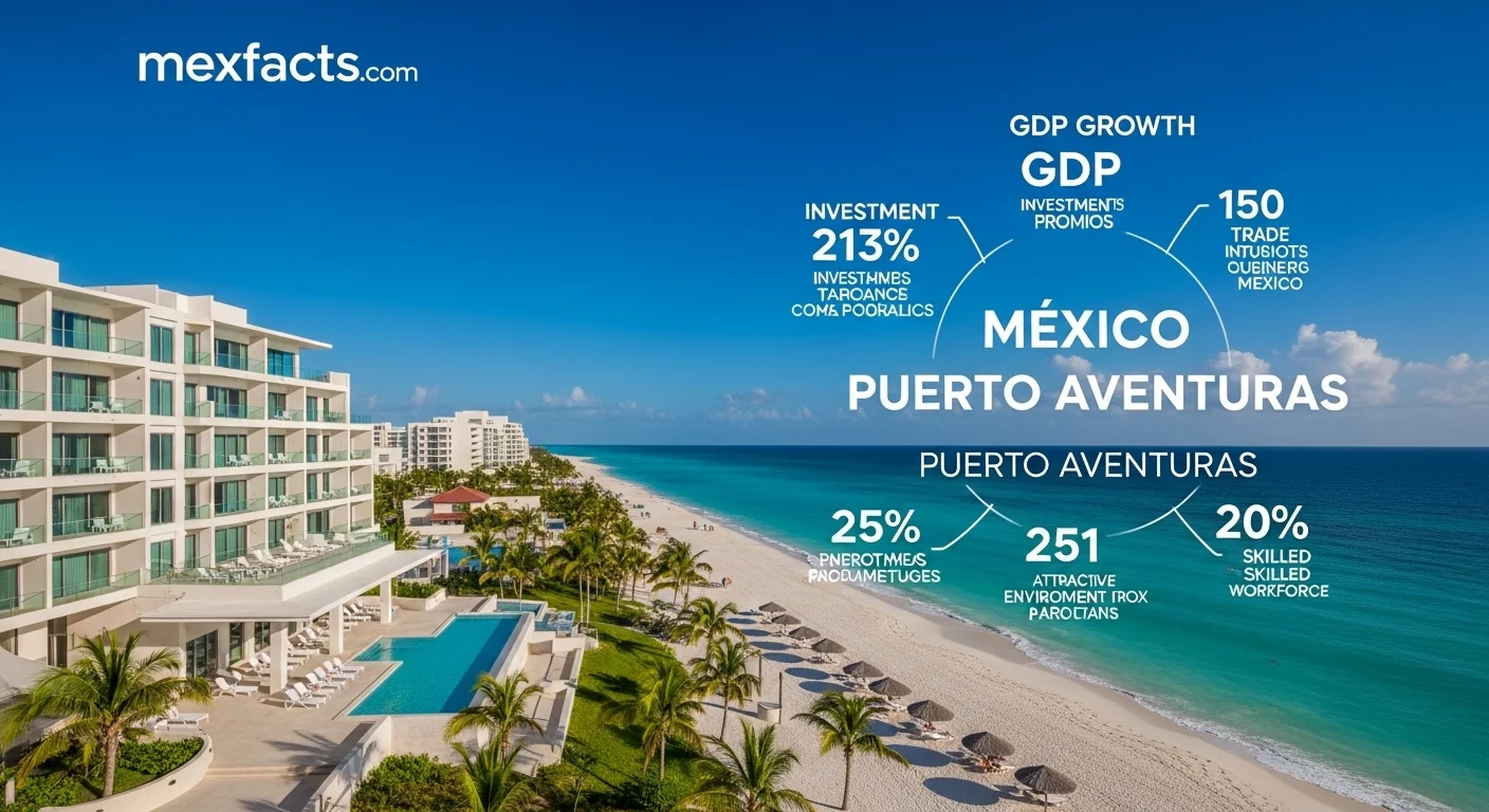 Mexican facts and data about Puerto Aventuras with statistical information
