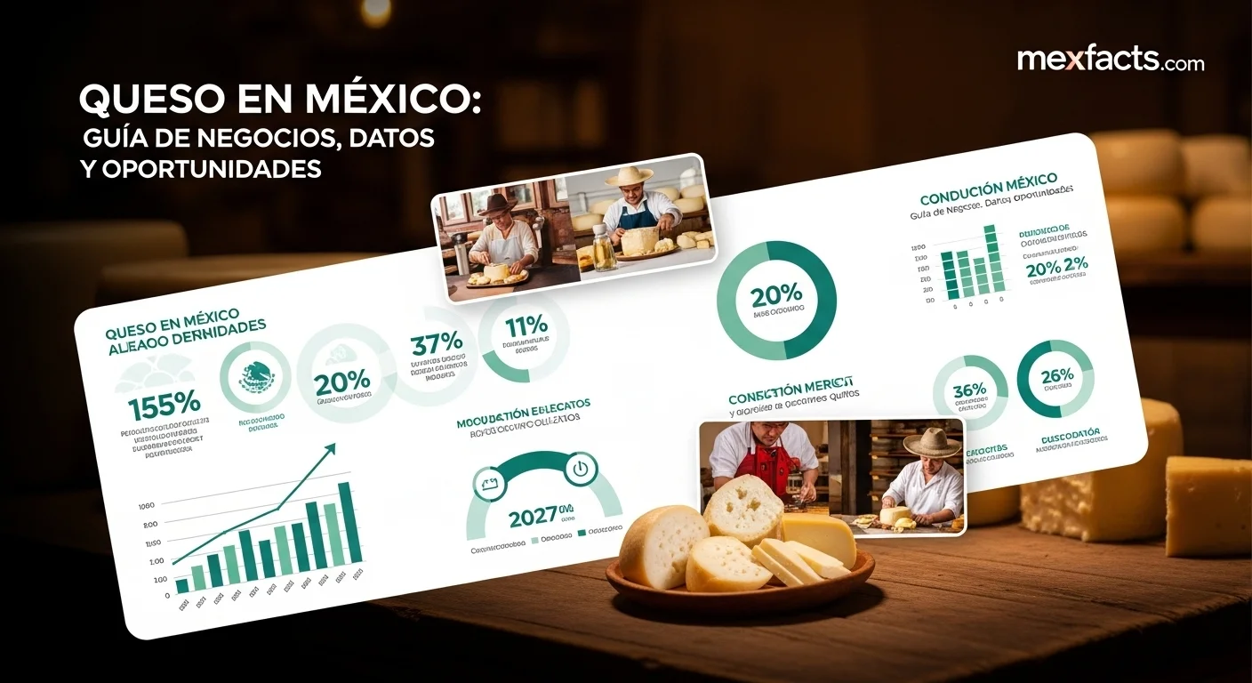 Mexican facts and data about Queso with statistical information