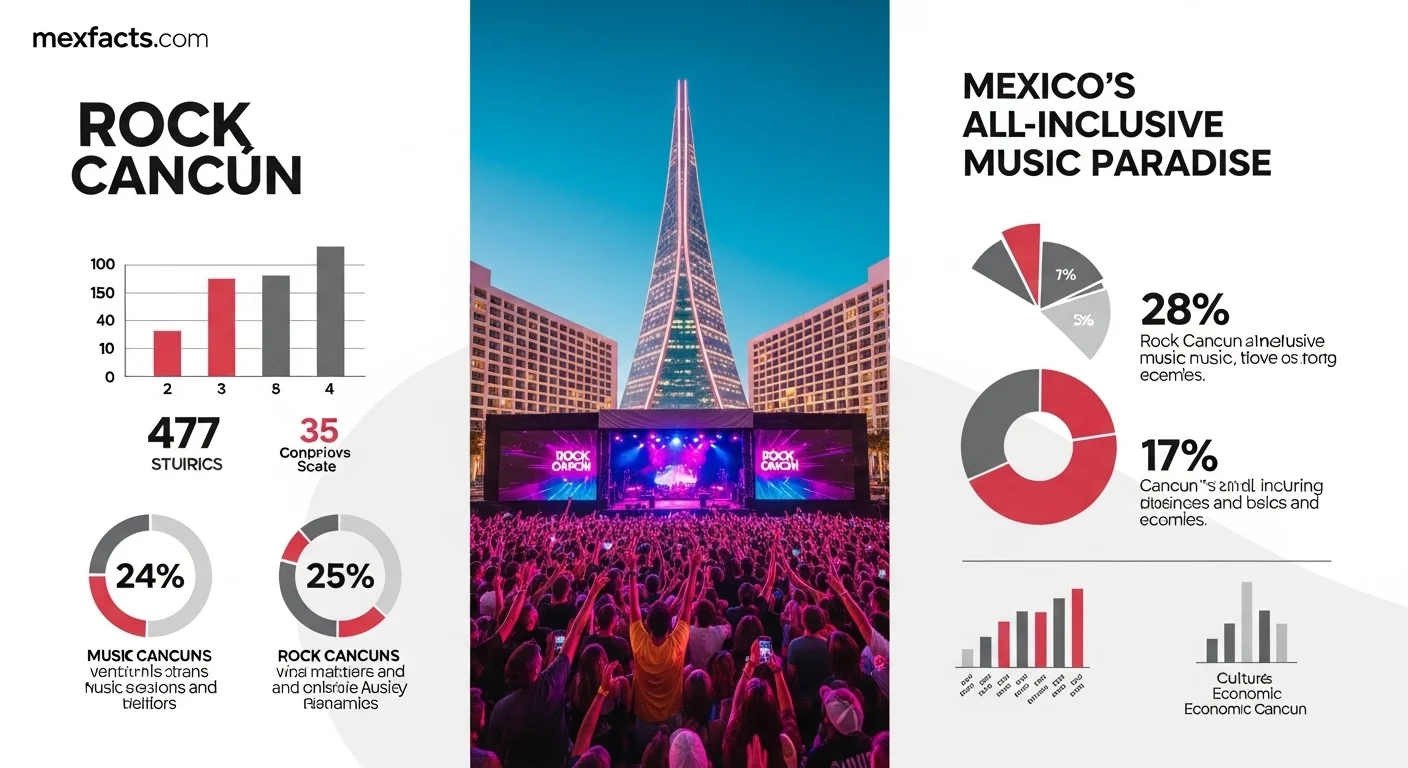 Mexican facts and data about Rock Cancun with statistical information