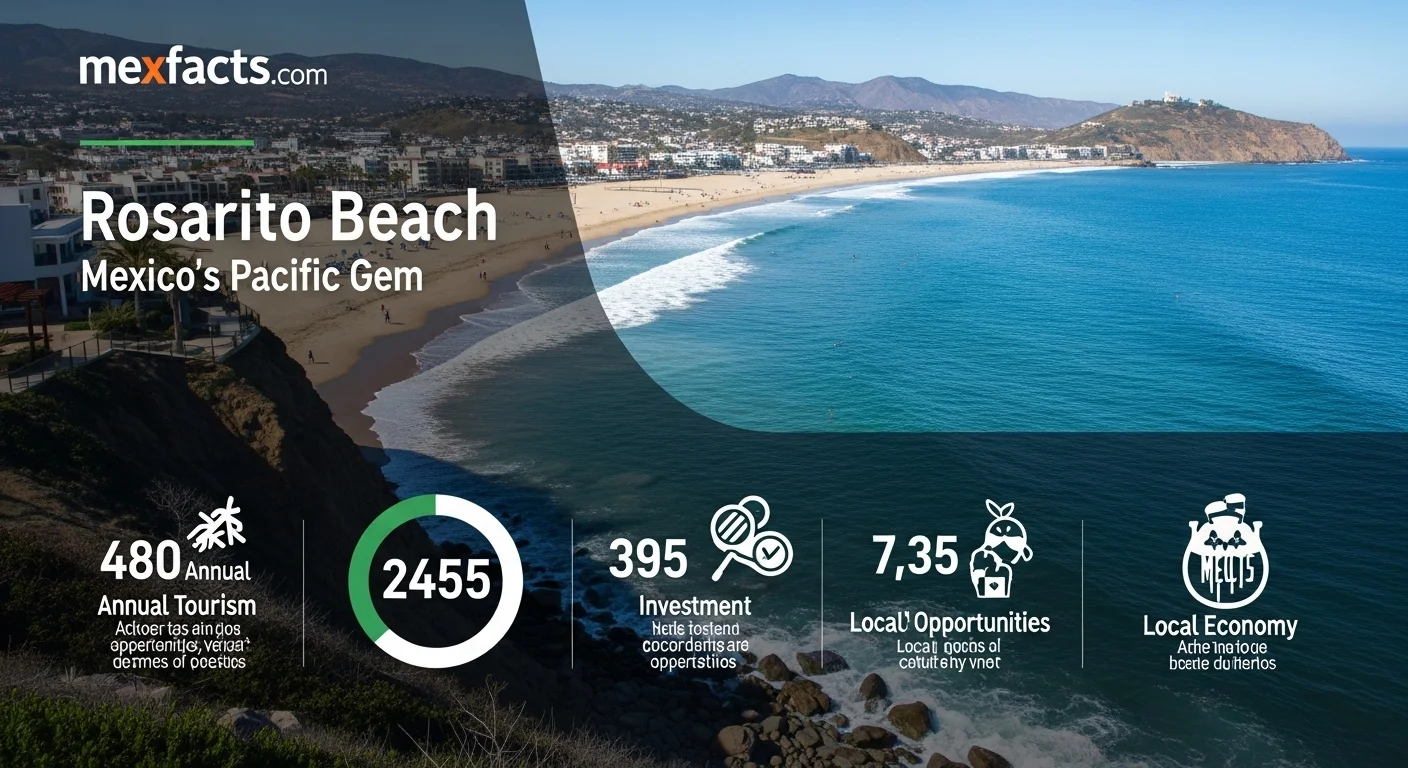 Mexican facts and data about Rosarito Beach with statistical information