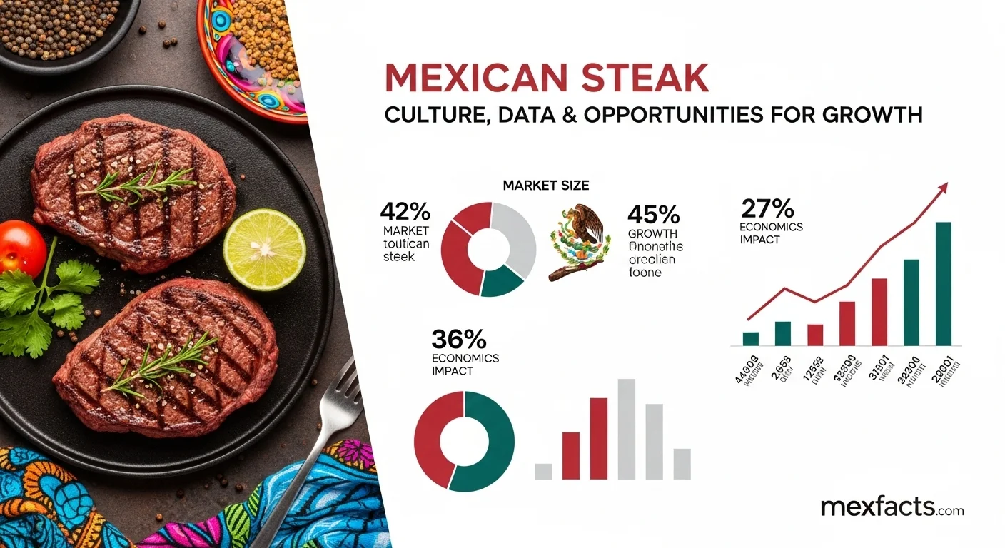 Mexican facts and data about Steak with statistical information