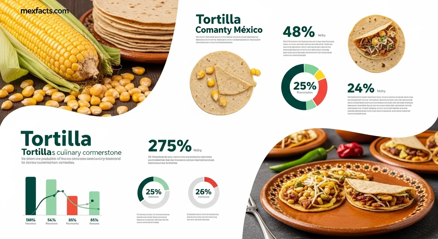 Mexican facts and data about Tortilla with statistical information