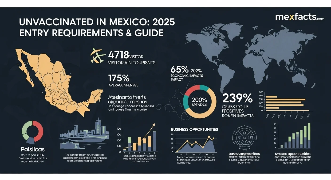 Infographic showing positive tourism statistics for Mexico, highlighting its accessibility.