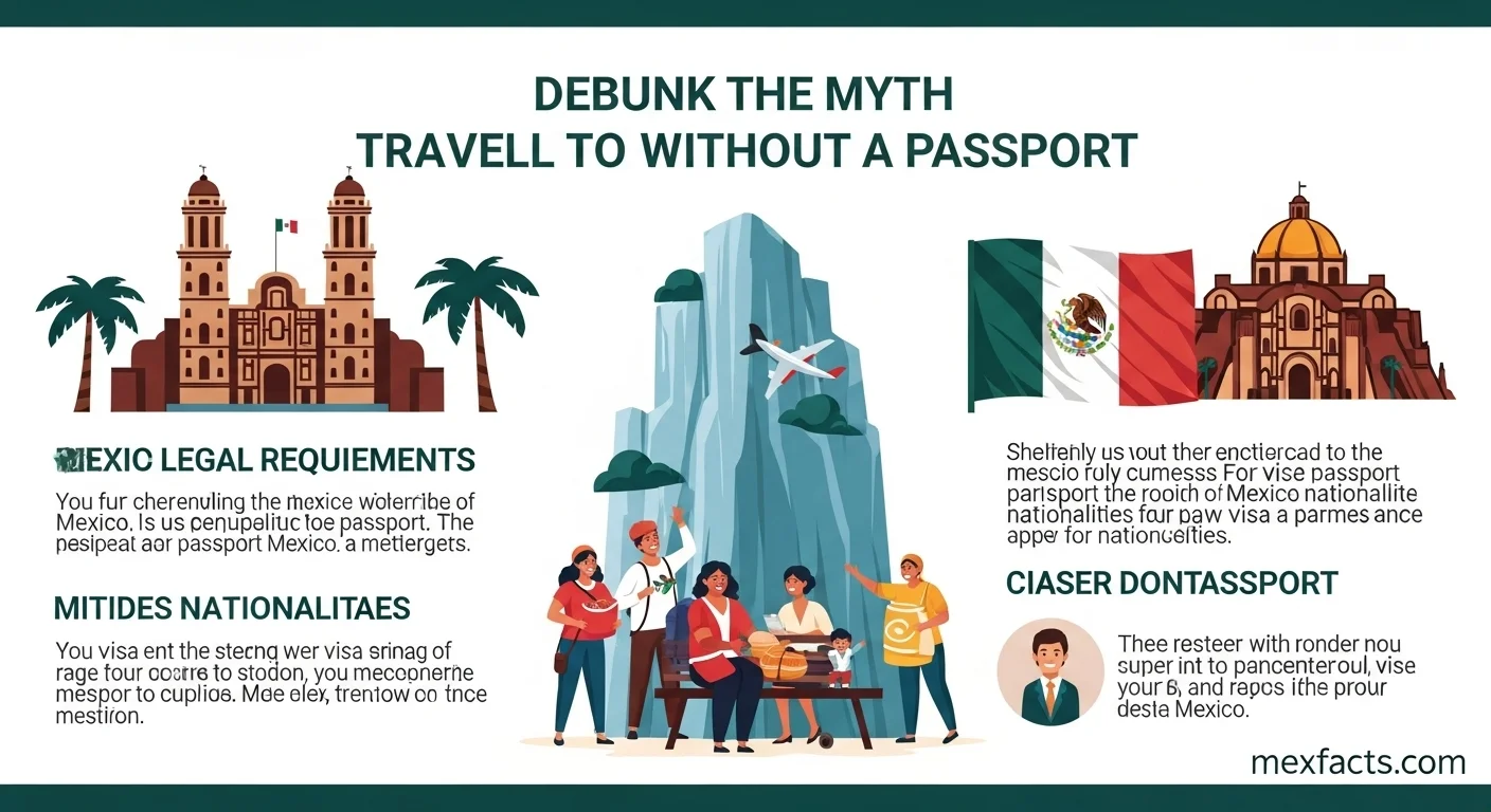 Infographic explaining why a passport is required for travel to Mexico.