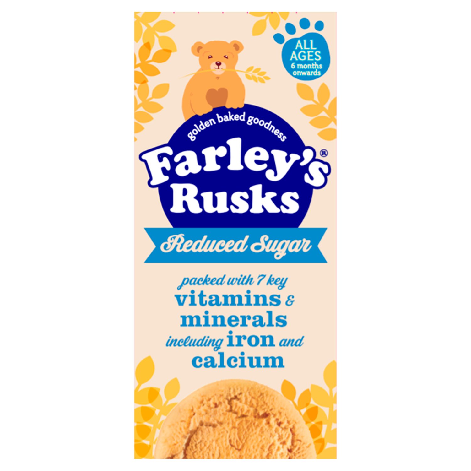 Farley's Rusk Reduced Sugar 6 Months + 9 Pack (150 g)