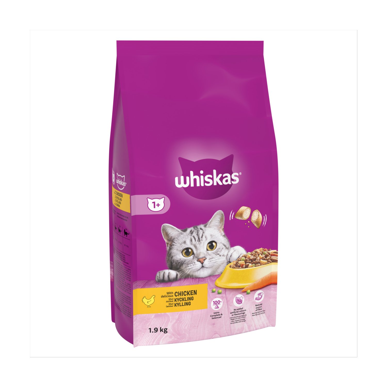 Whiskas Complete with Chicken 1+ Years Cat Food (1.9 kg)