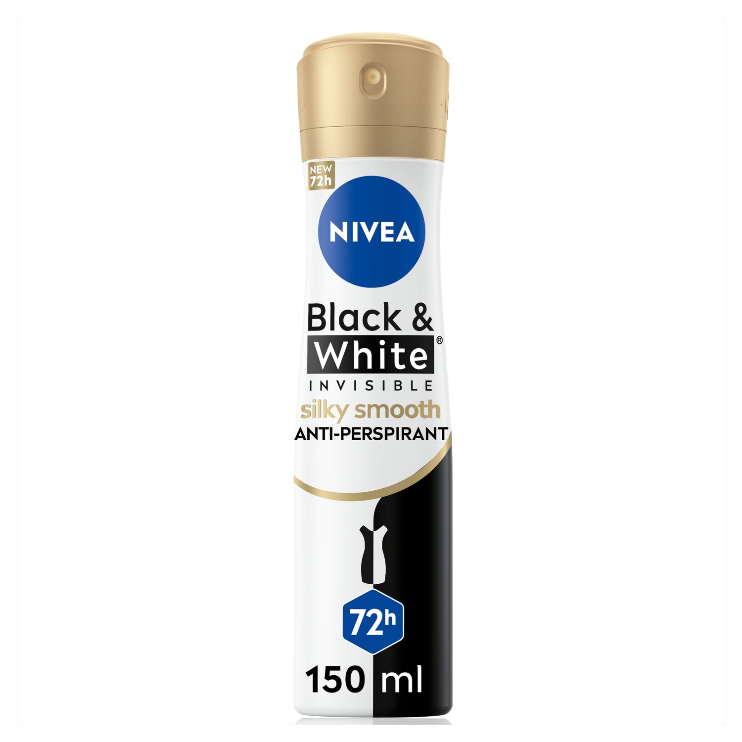 Nivea Black and White Invisible Silky Smooth Anti-Perspirant Deodorant (150 ml)