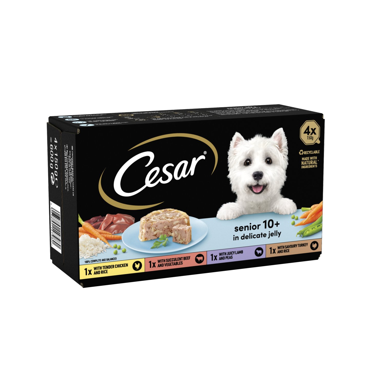 Cesar Variety Dog Food for Senior Dogs 4 Pack (150 g) Storefront EN