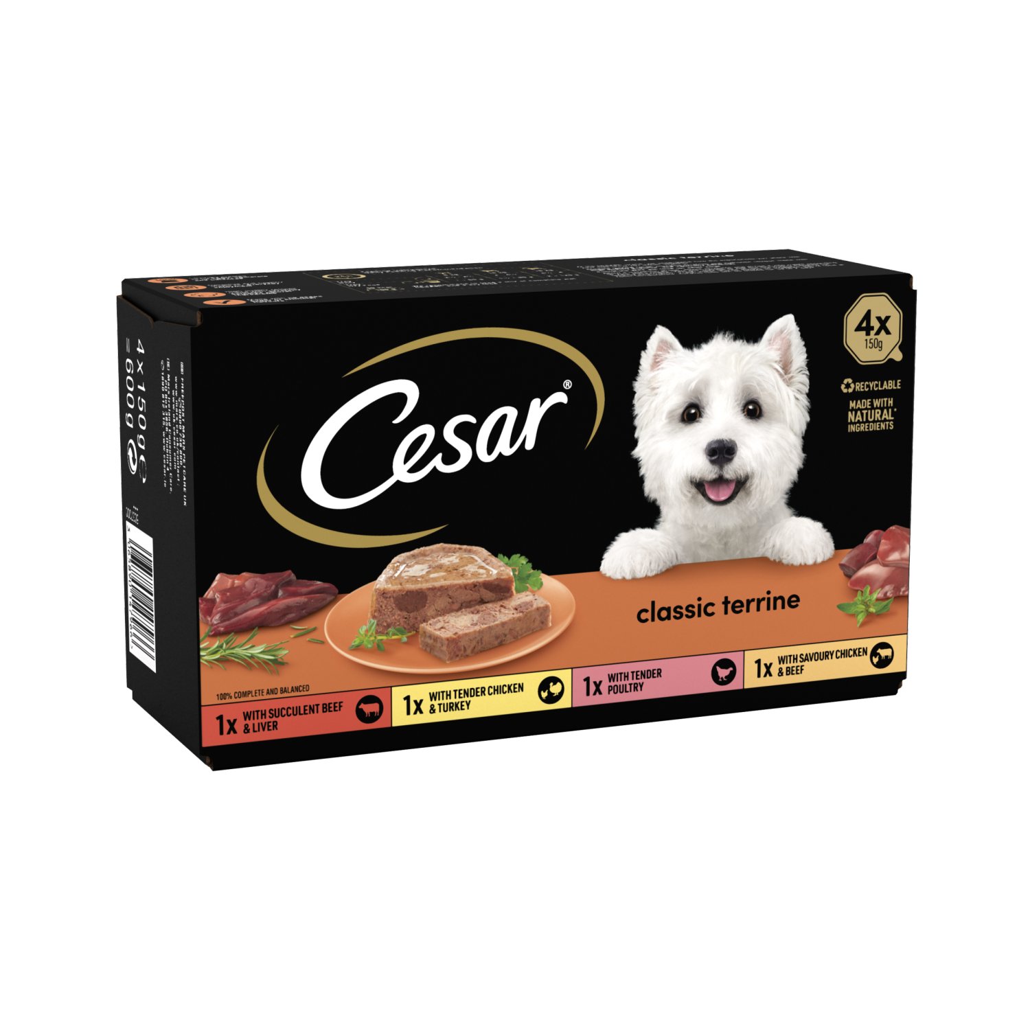 Cesar Classic Terraine Variety Dog Food 4 Pack (150 g)