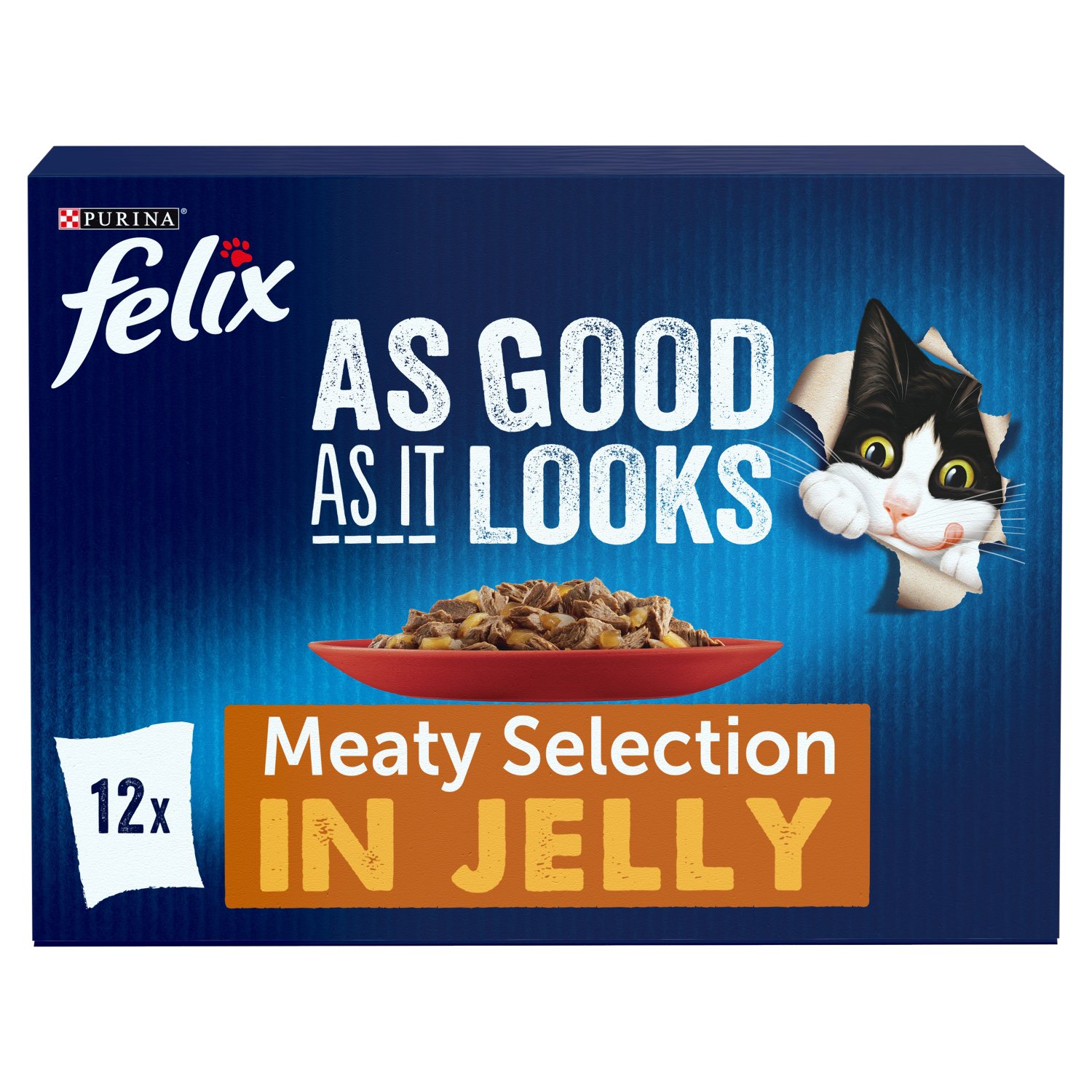 Felix Meat Selection in Jelly Cat Food 12 Pack (1.2 kg)