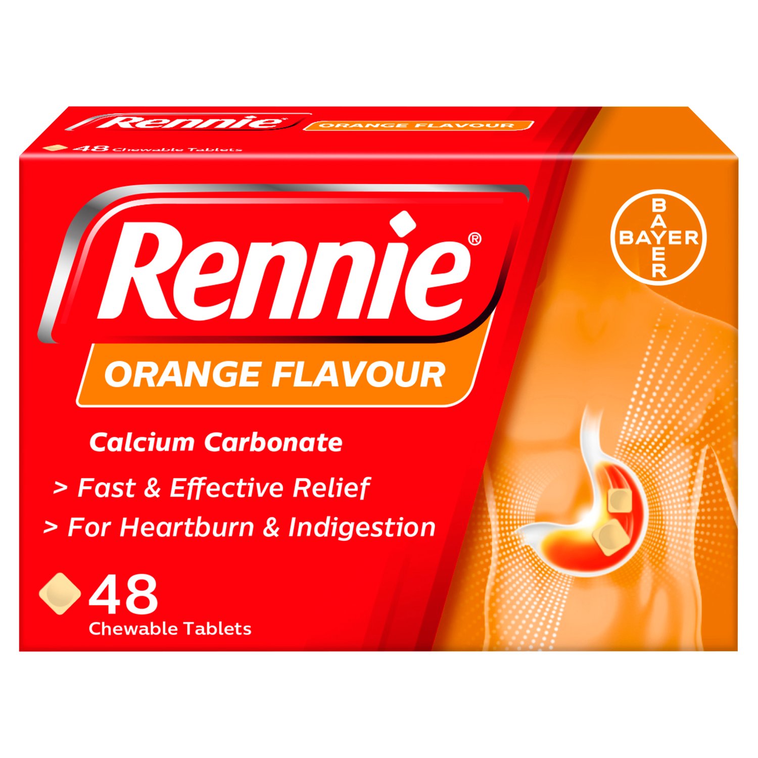 Rennie Orange Chewable Tablets (48 Piece)