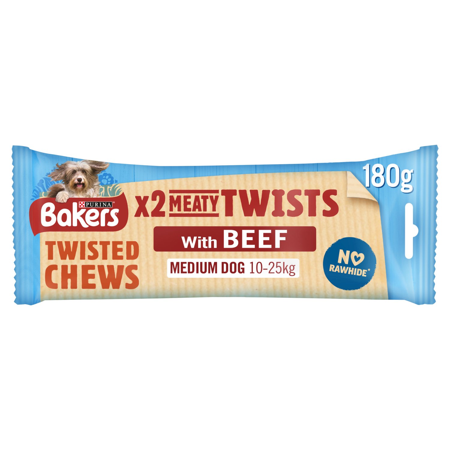 Bakers Meaty Twists Beef Dog Chews 2 Pack (180 g)