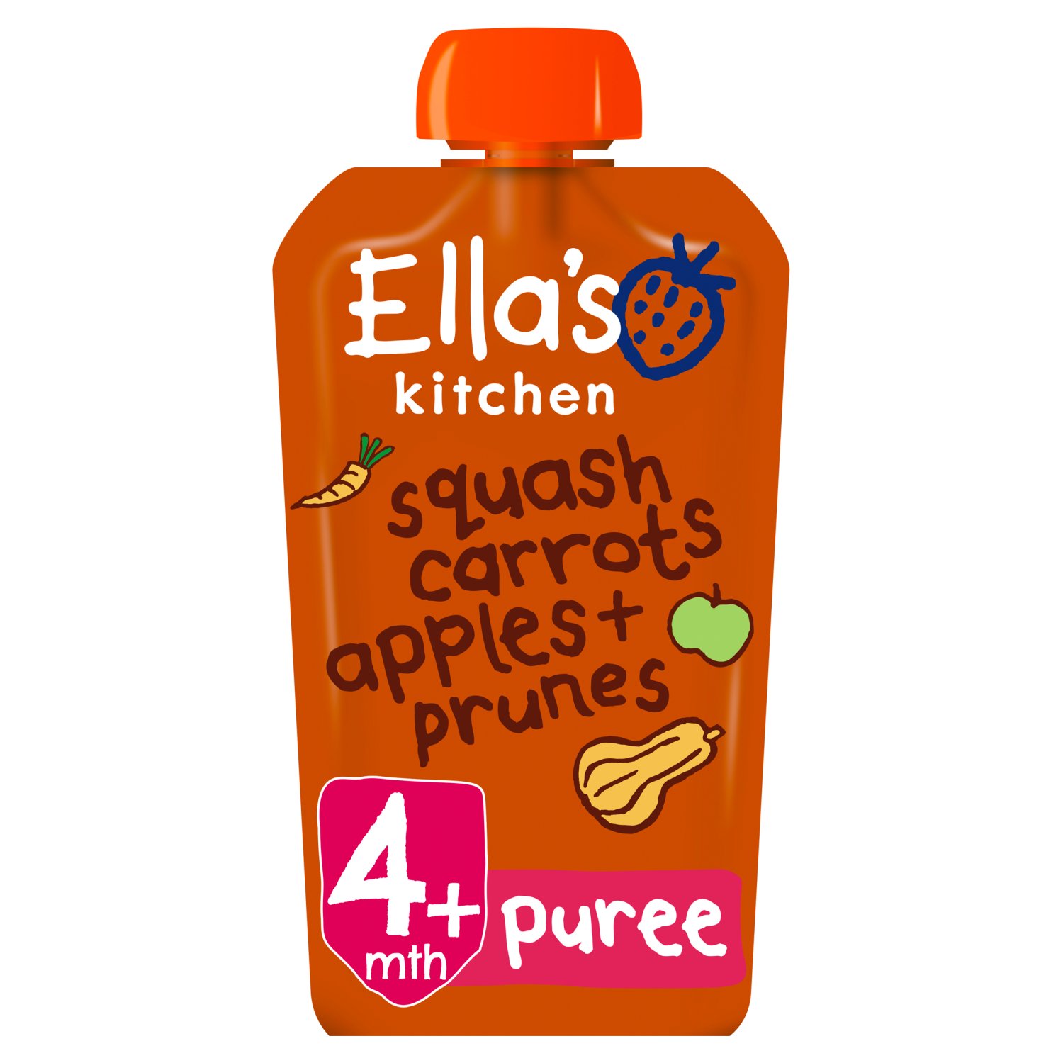 Ella's Kitchen Squash, Carrots, Apples & Prunes 4+ Months (120 g)