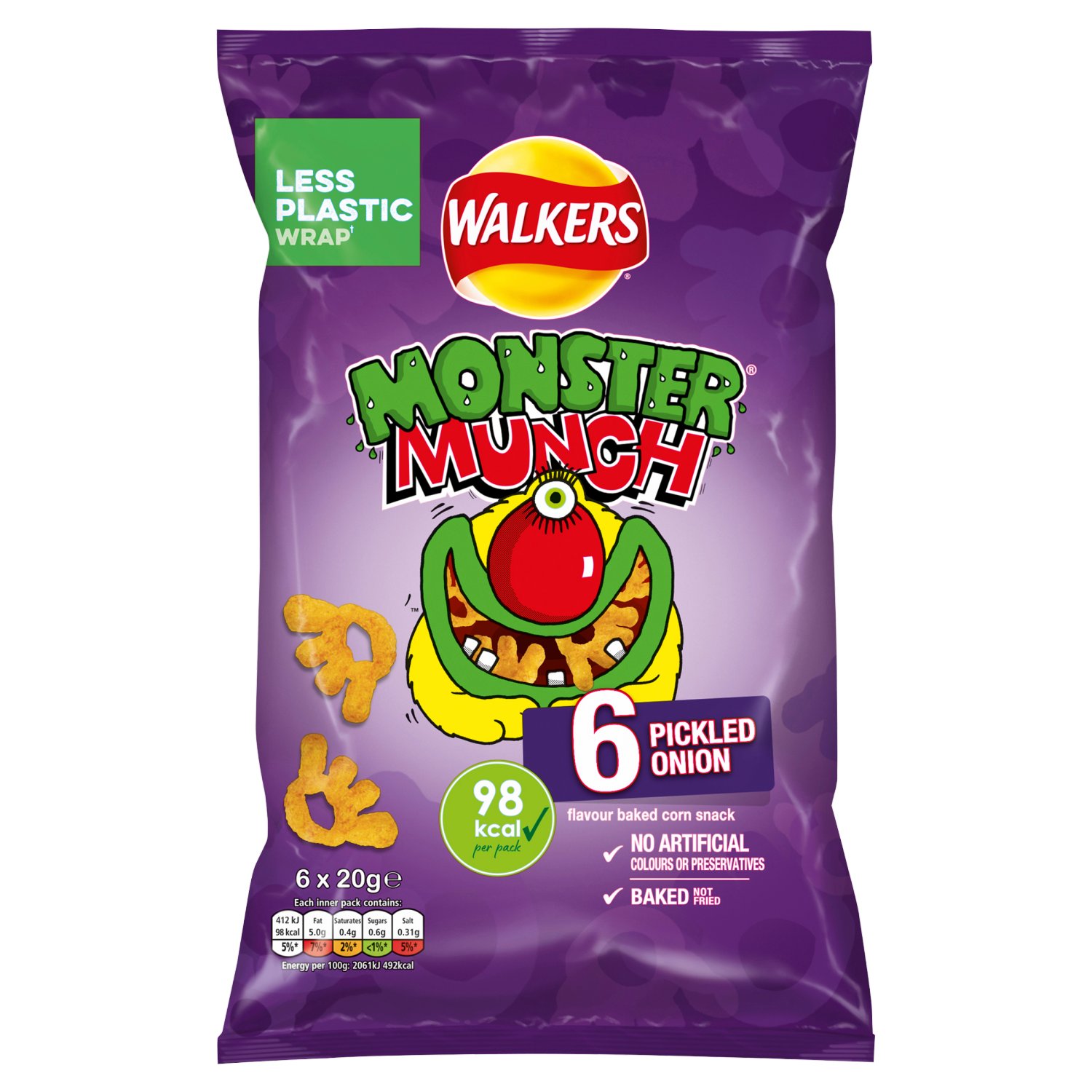 Monster Munch Pickled Onion 6 Pack (22 g)