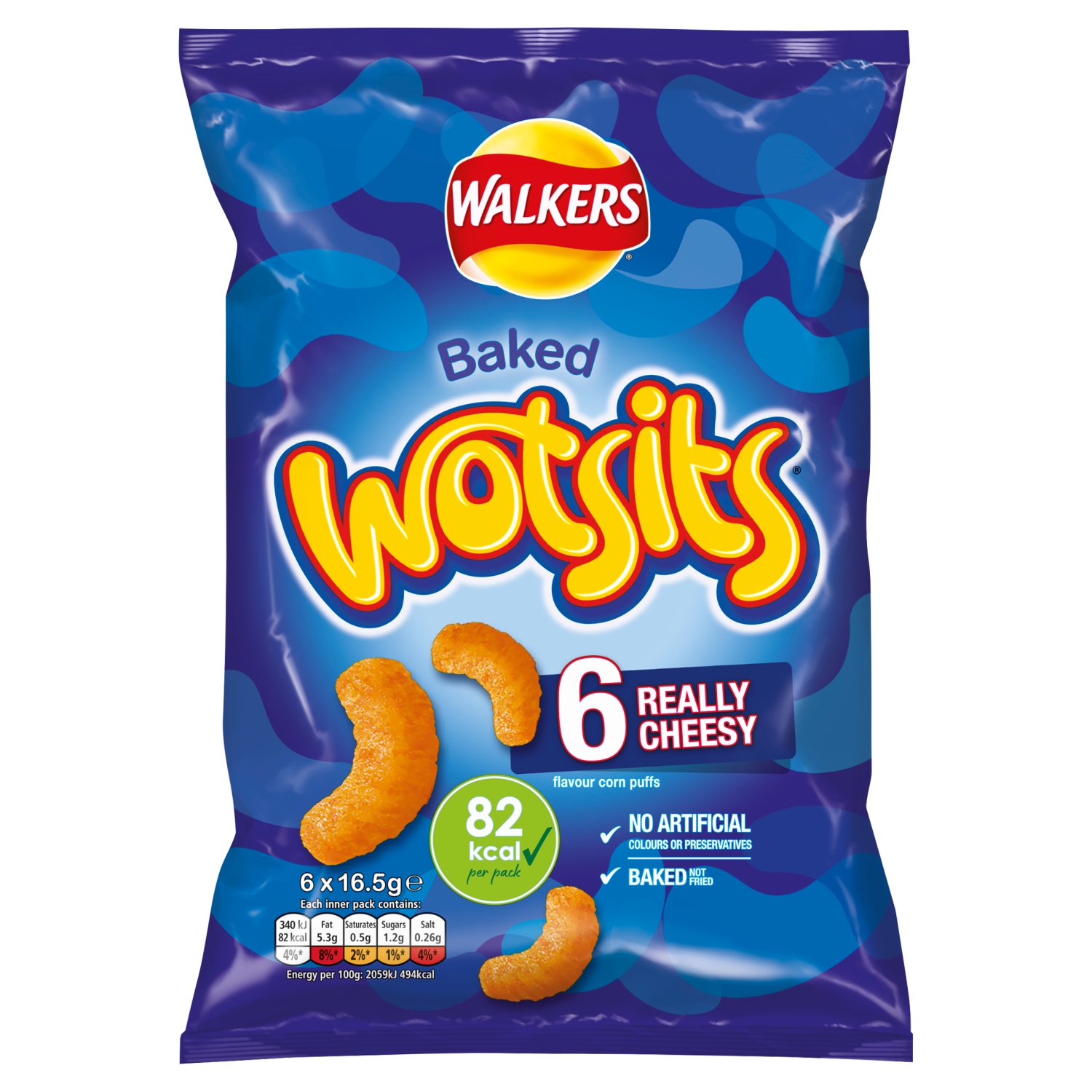 Walkers Baked Wotsits Really Cheesy 6 Pack (16.5 g)