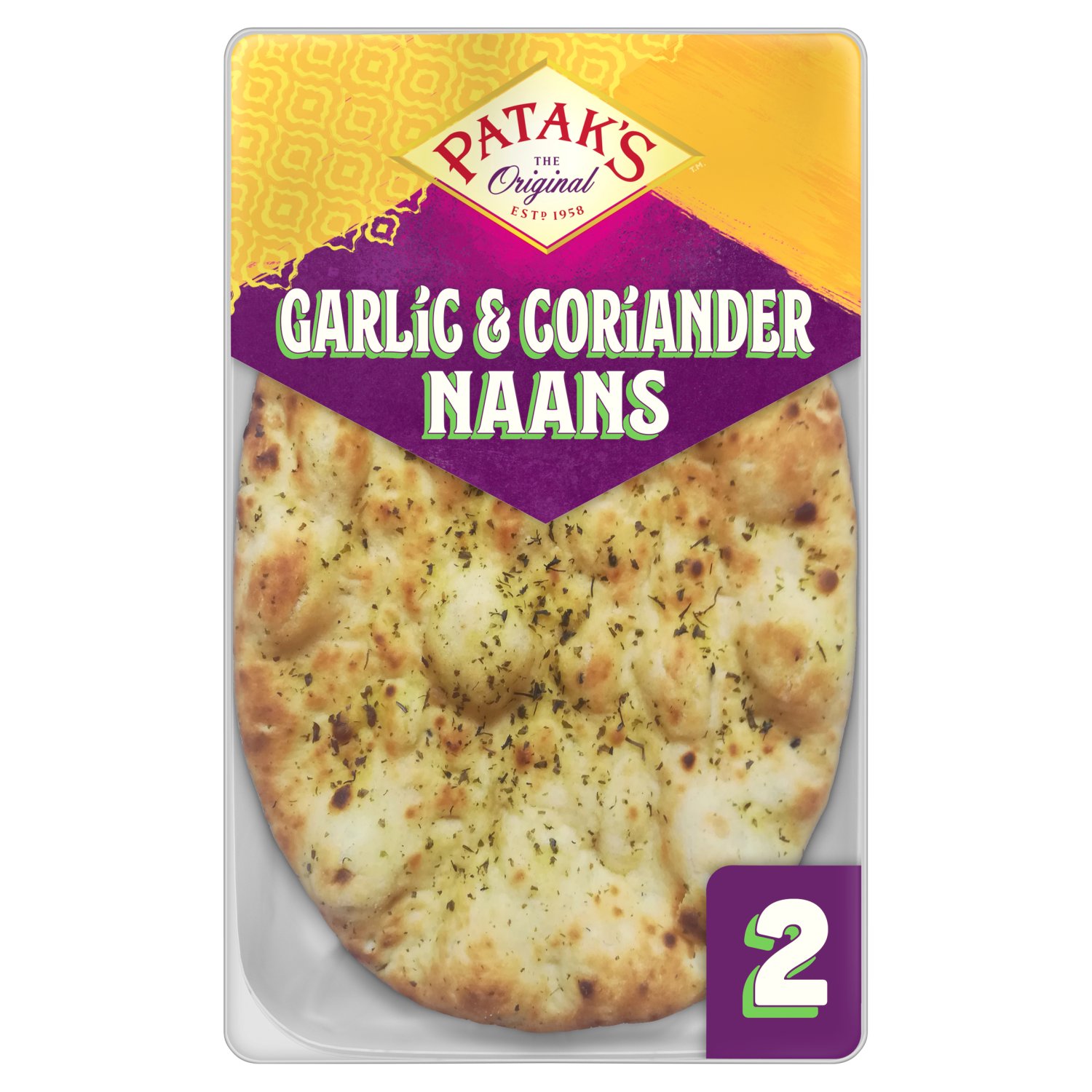 Pataks Garlic & Coriander Naan Bread (280 g)