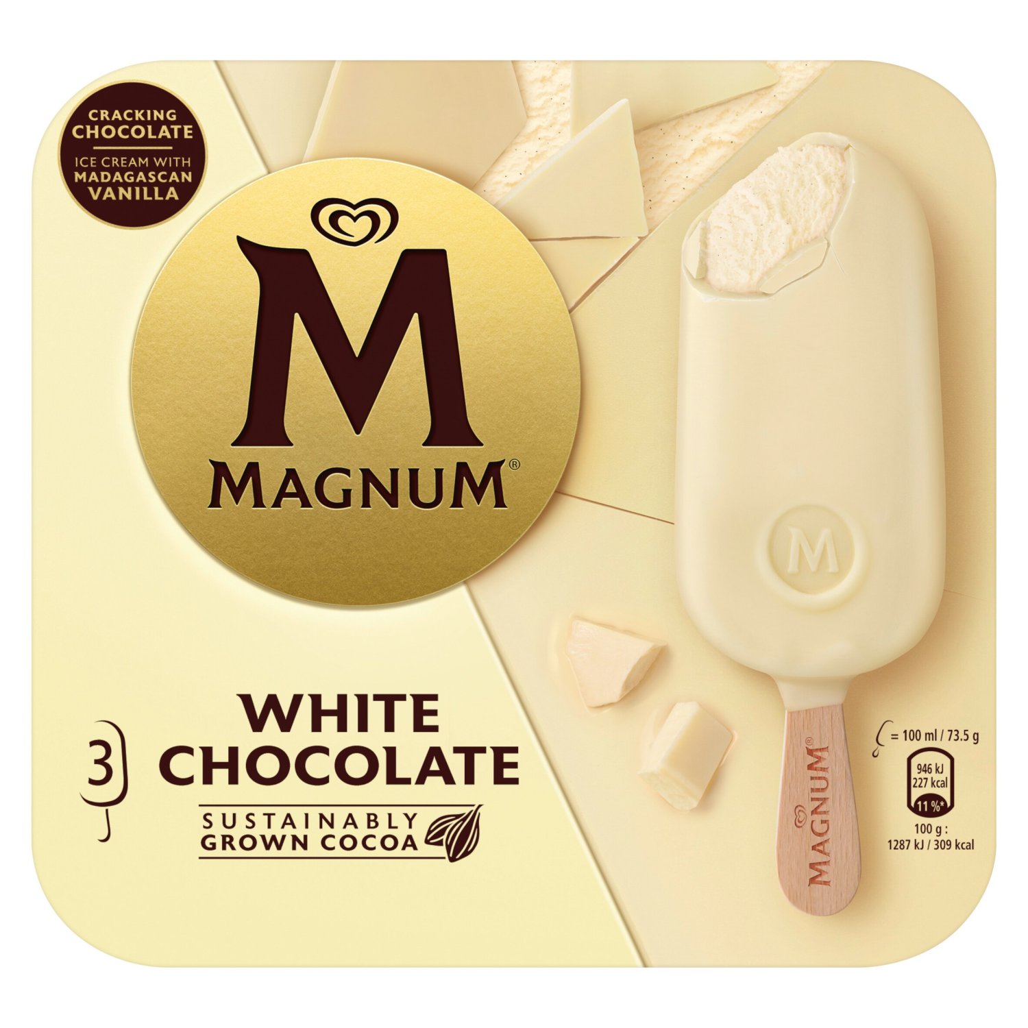 Magnum White Chocolate 3 Pack (300 ml)