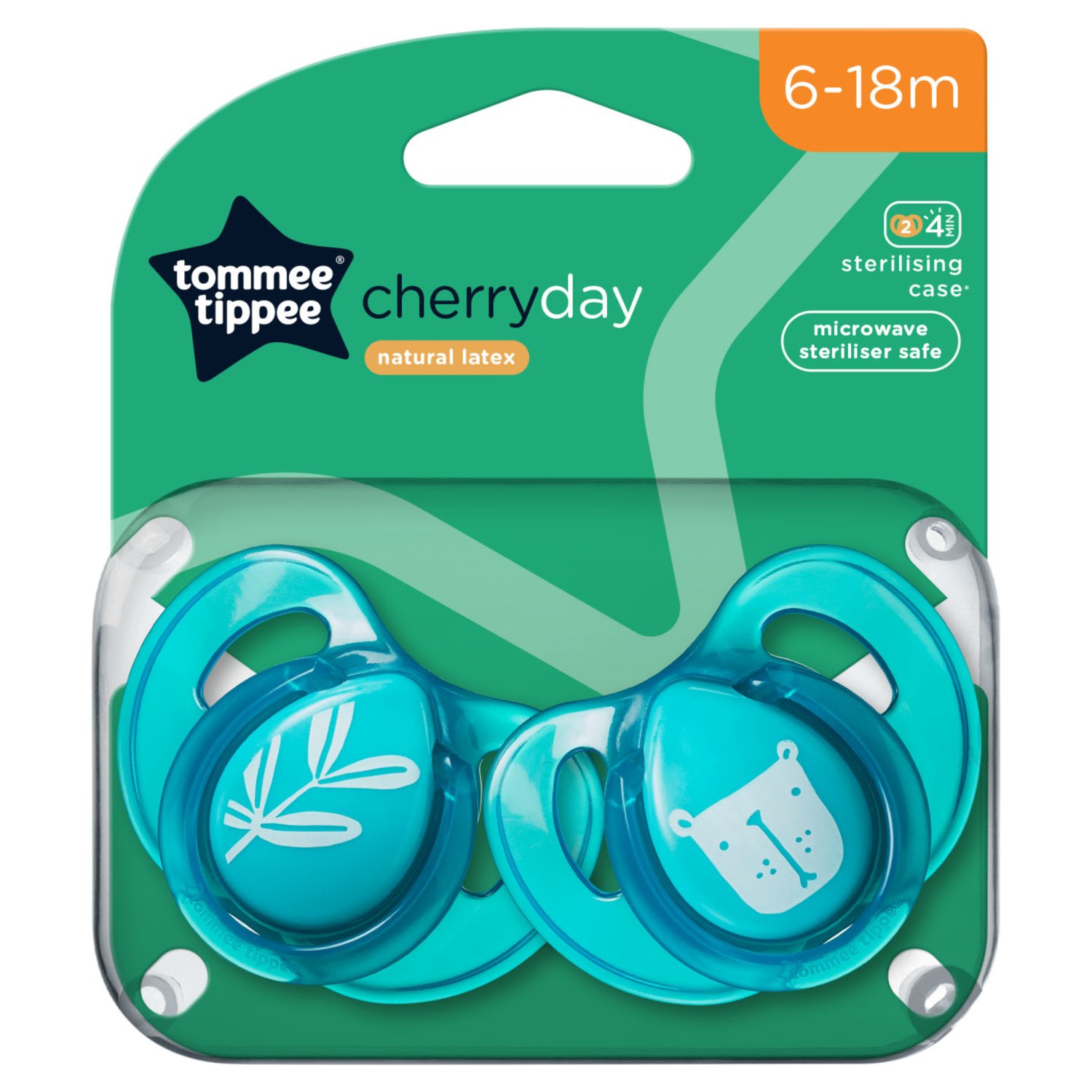 Tommee Tippee Cherry Soothers 6-18 Months (2 Piece)