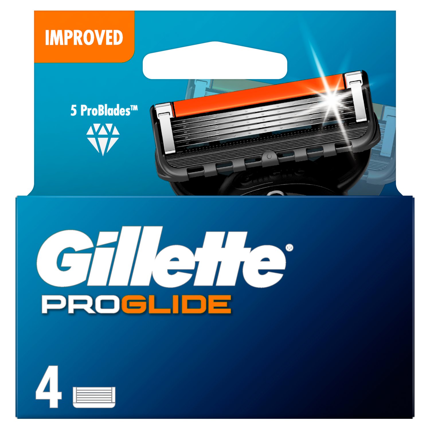 Gillette Fusion 5 Proglide 4's Blades (4 Piece)