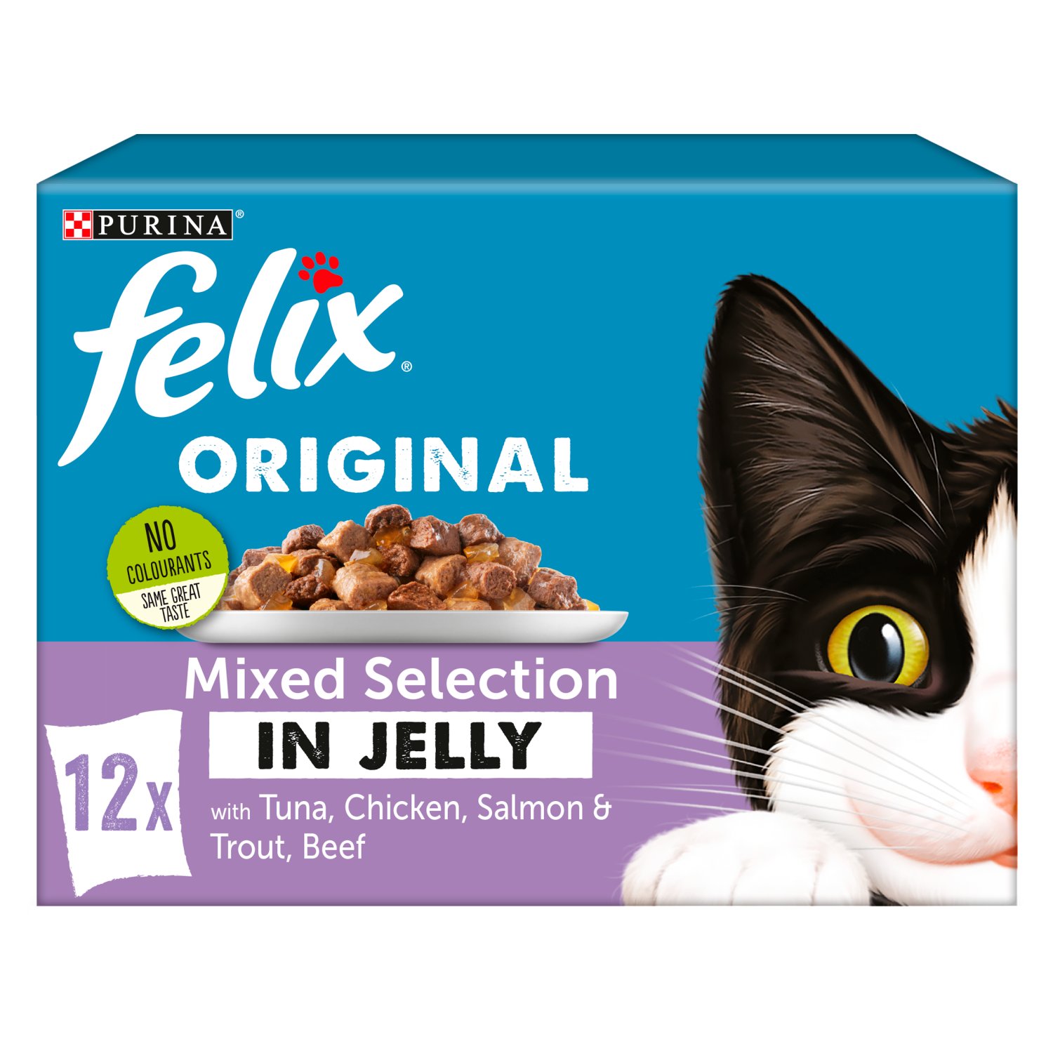 Felix Original Mix Selection in Jelly Cat Food 12 Pack (100 g)