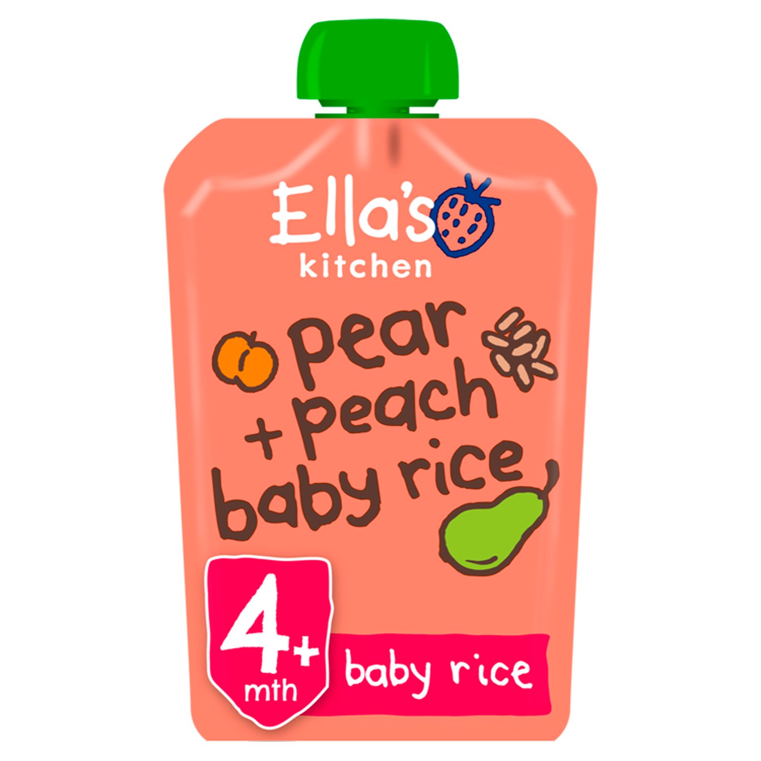 Ella's Kitchen Pear & Peach Baby Rice 4+ Months (120 g)