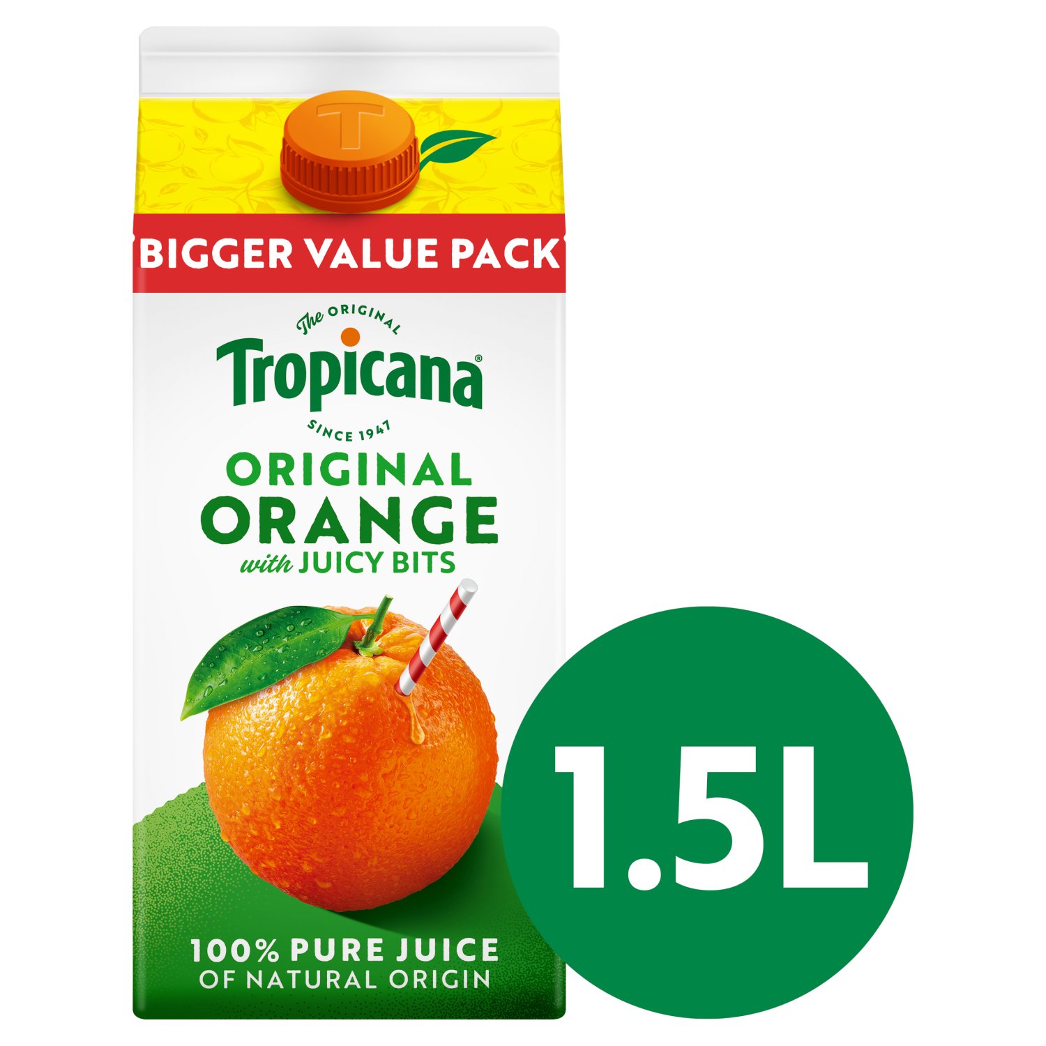 Tropicana Original Orange Juice with Juicy Bits (1.5 L)