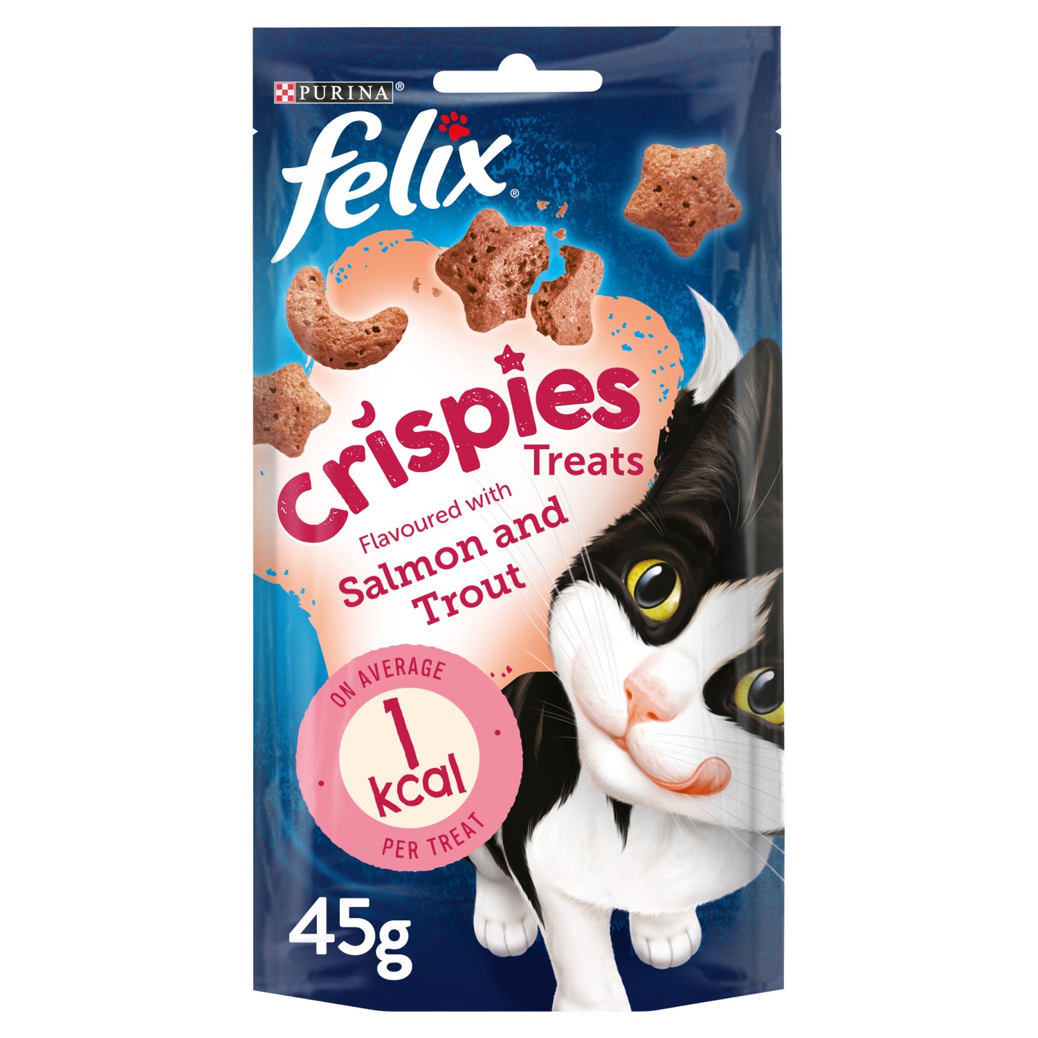 Felix Crispies Salmon and Trout Cat Treats (45 g)