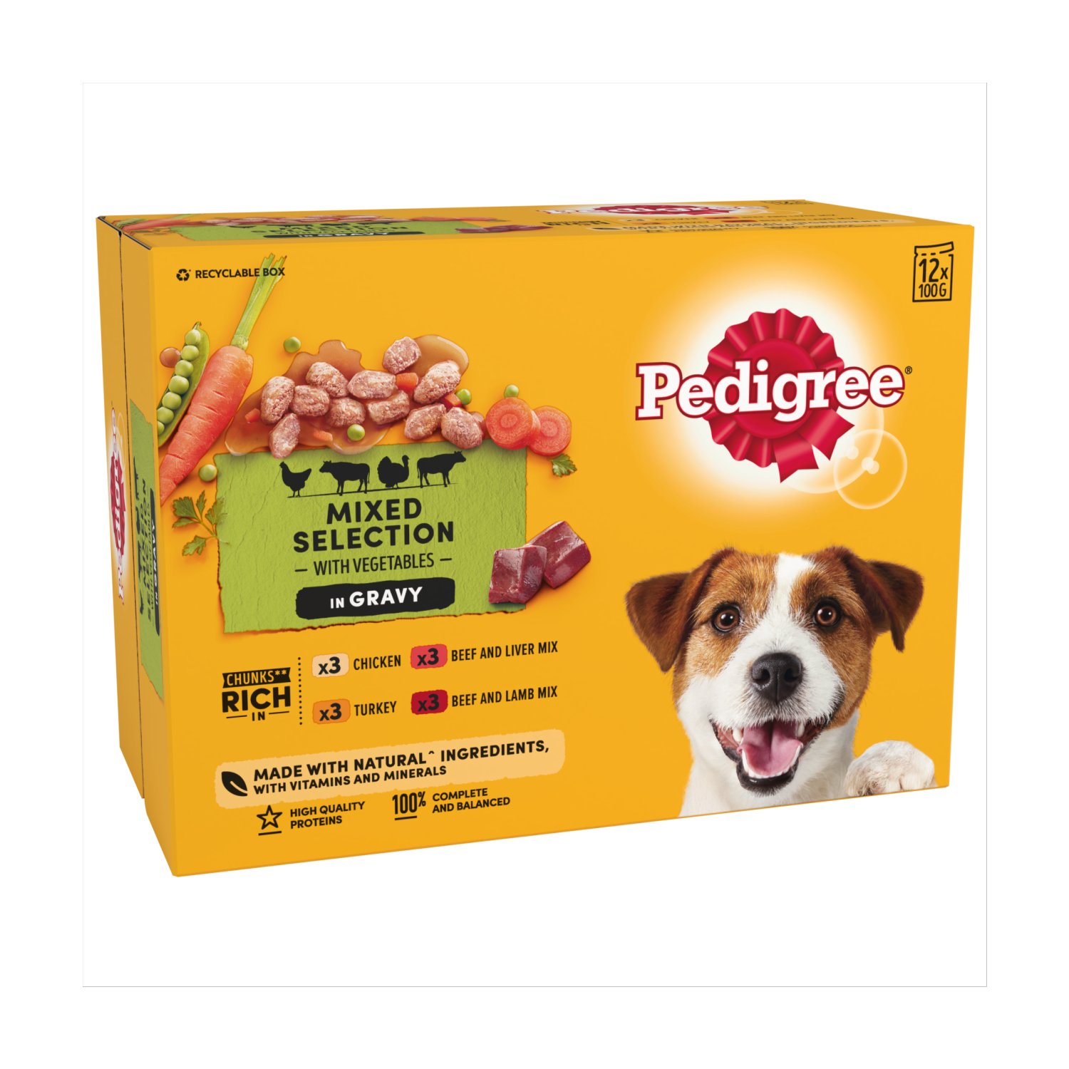 Pedigree Mixed Selection In Gravy Pouch 12 Pack (1.2 kg)