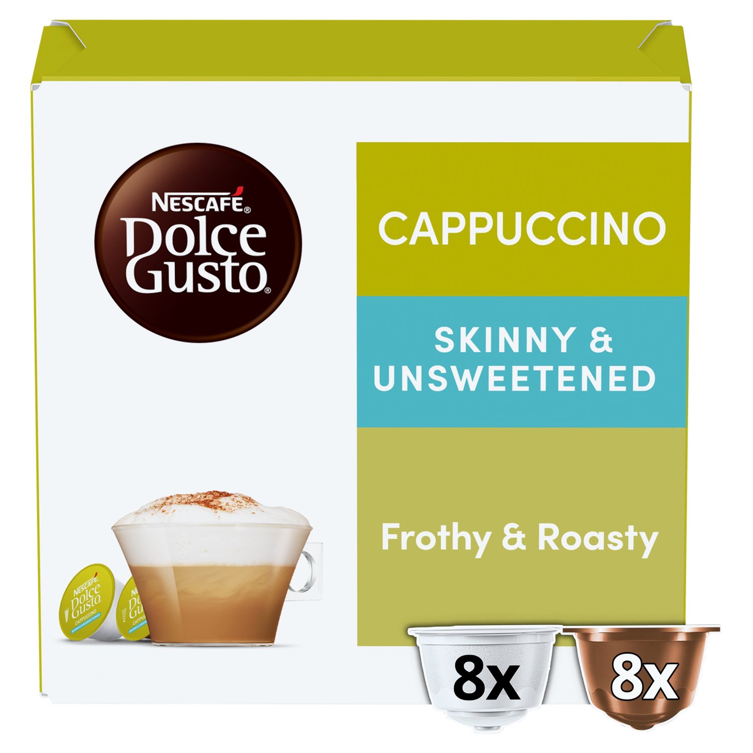 Nescafe Dolco Gusto Skinny Cappuccino Coffee Capsules 16 Pack (161.6 g)
