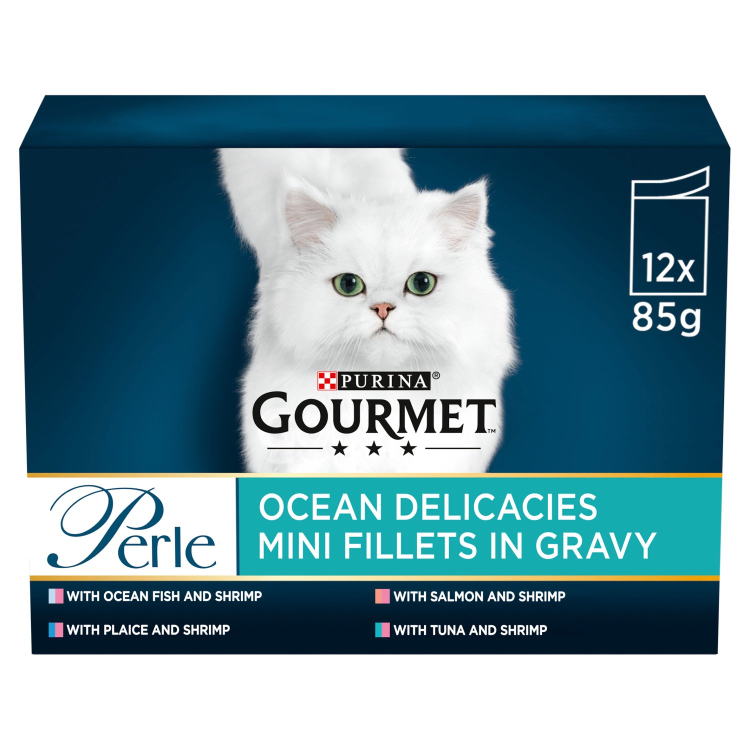 Gourmet Perle Ocean Delicacies Cat Food 12 Pack (1.2 kg)