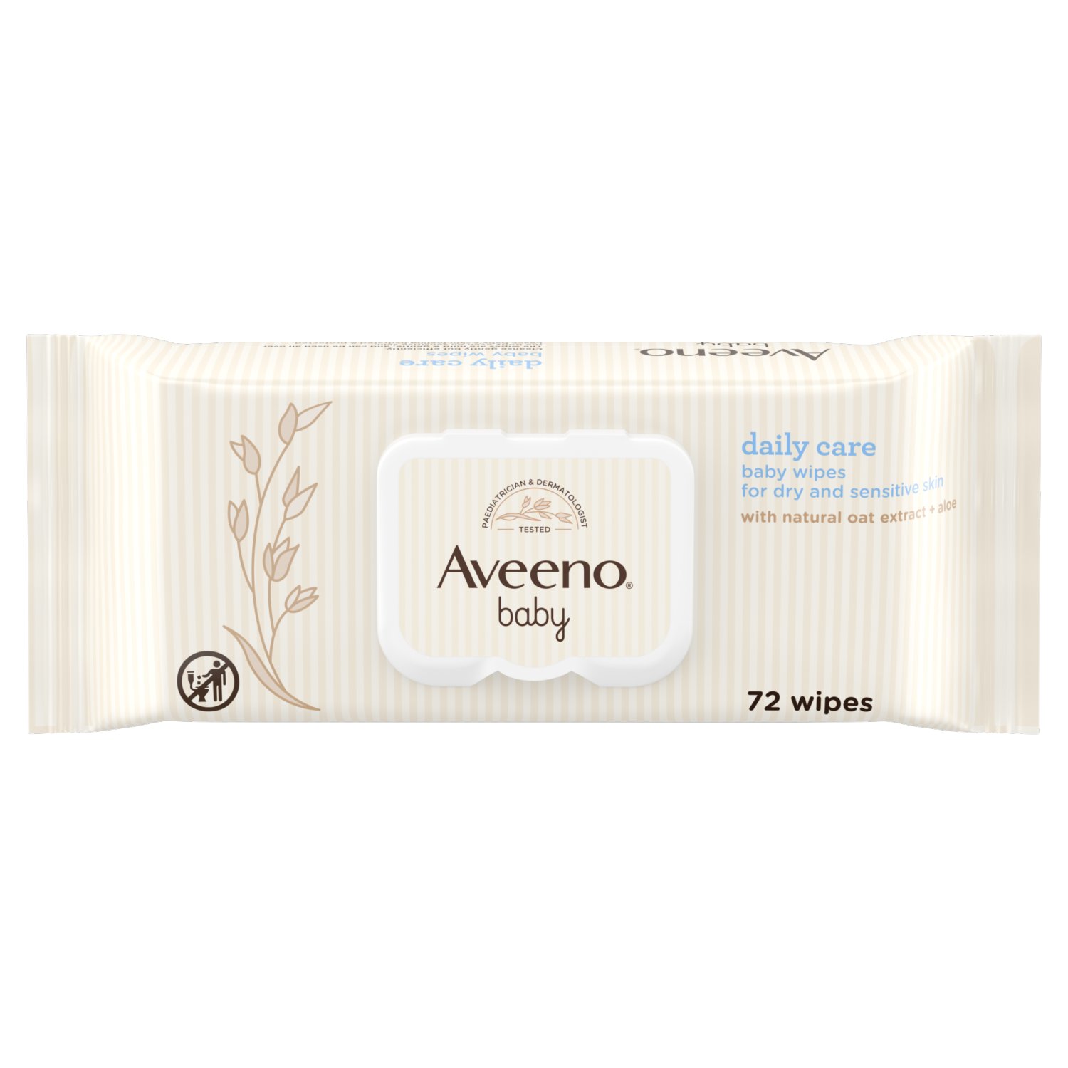 Aveeno Baby Baby Wipes Dry & Sensitive Skin (72 Piece)