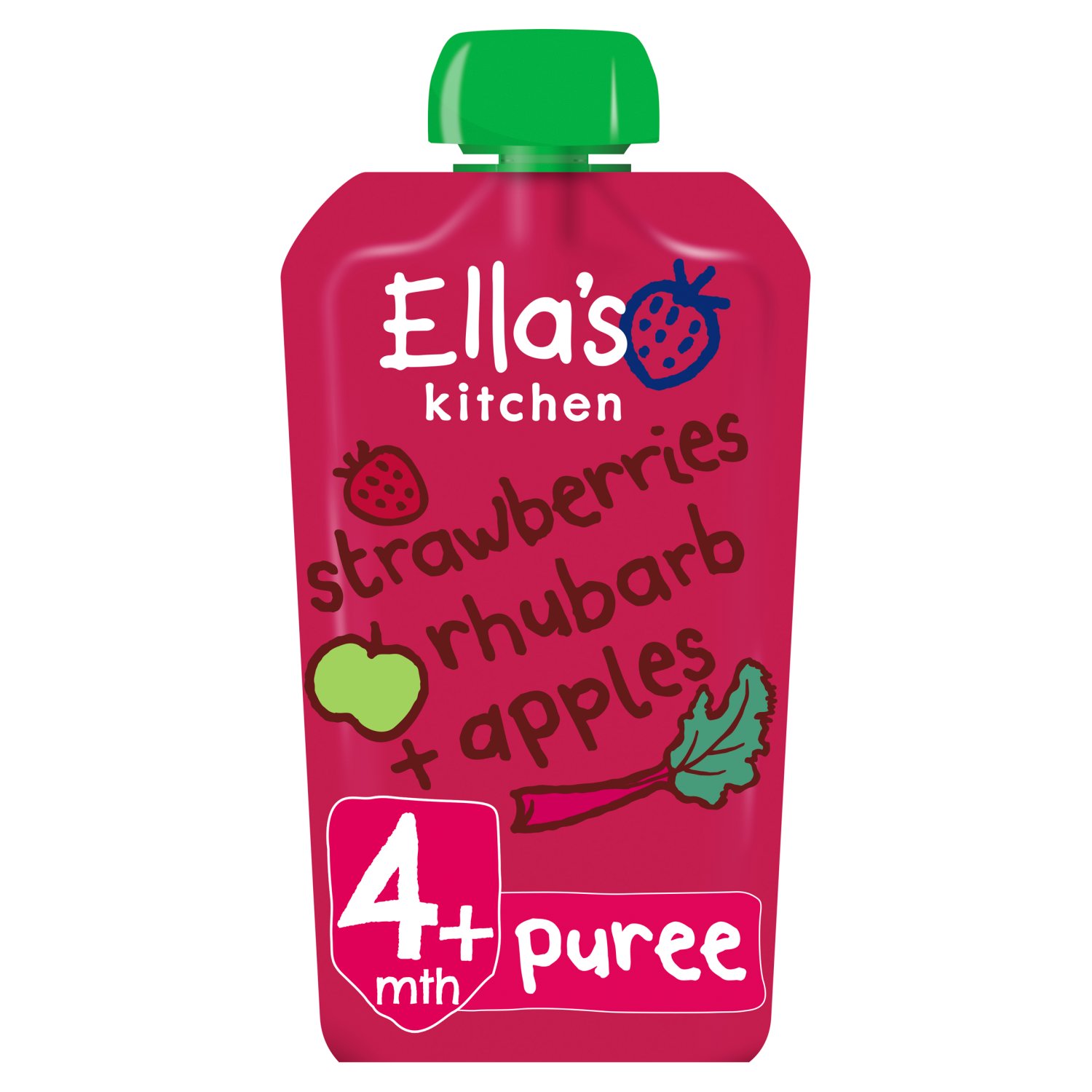 Ella's Kitchen Strawberries, Rhubarb & Apples (120 g)