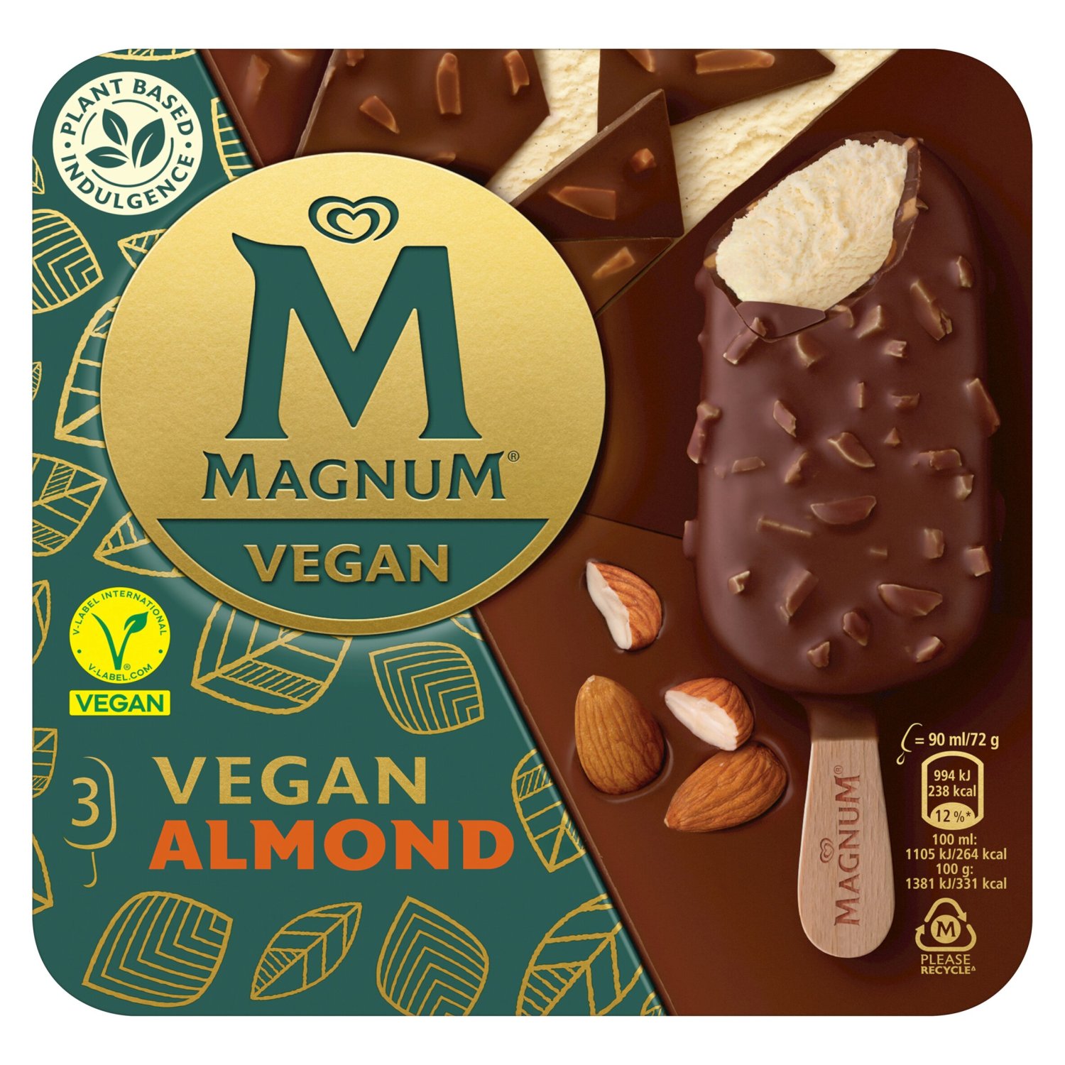 Magnum Vegan Almond Ice Cream 3 Pack (270 ml)