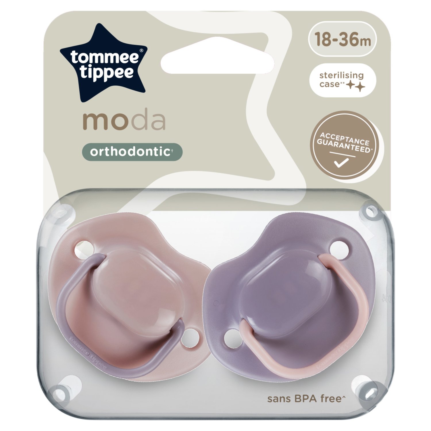 Tommee Tippee Orthodontic Soothers 18-36 Months (2 Piece)