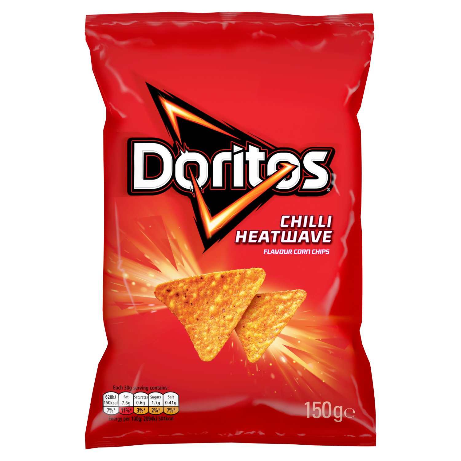 Doritos Chilli Heatwave Crisps Bag (150 g)