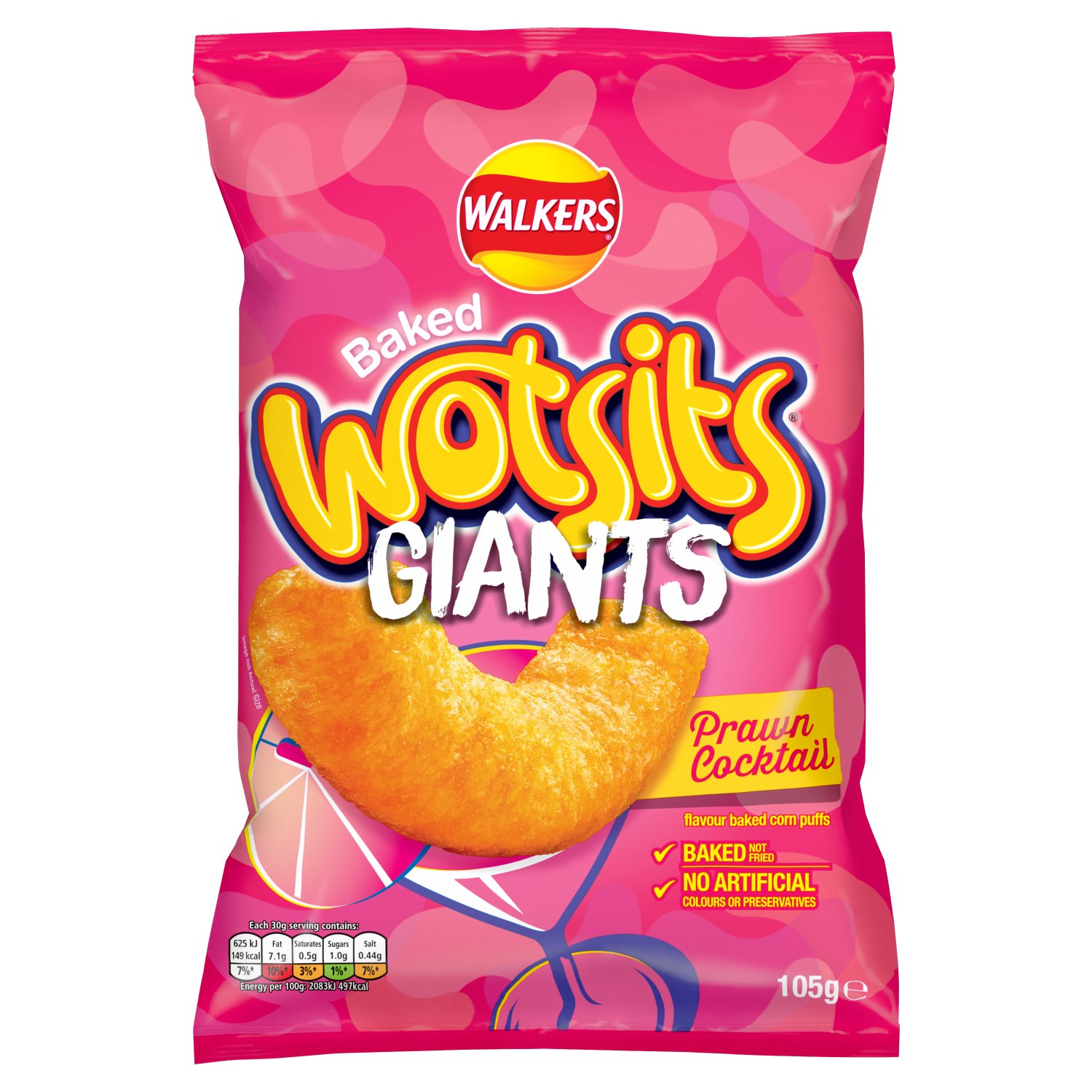Wotsits Giants Prawn Cocktail Sharing Bag (105 g)