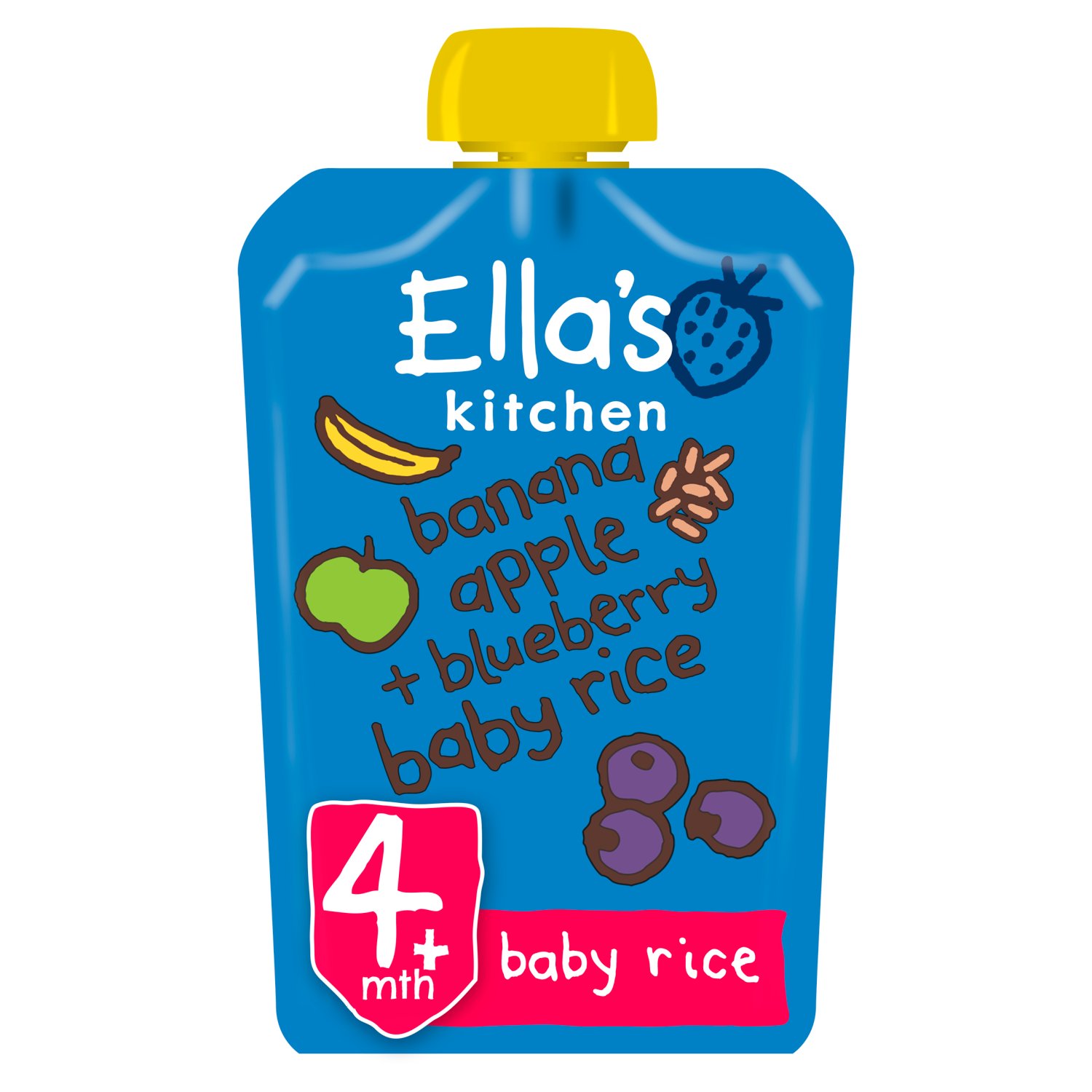 Ella's Kitchen Banana, Apple & Blueberry Baby Rice 4+ Months (120 g)