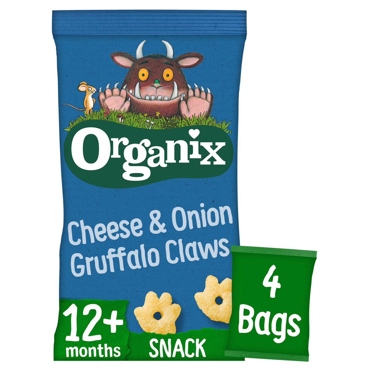 Organix Cheese & Onion Gruffalo Claws 4 Pack 12+ Months (60 g)