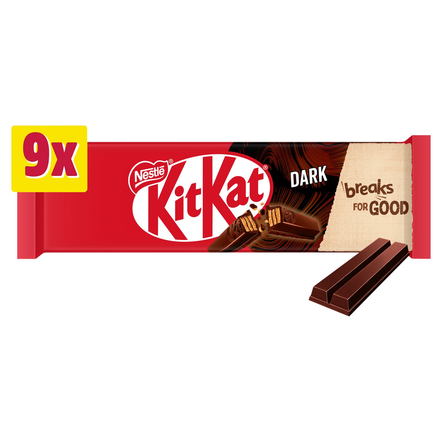 Nestle Kit Kat 2 Finger Dark Chocolate Biscuit Bar 9 Pack (186.3 g)